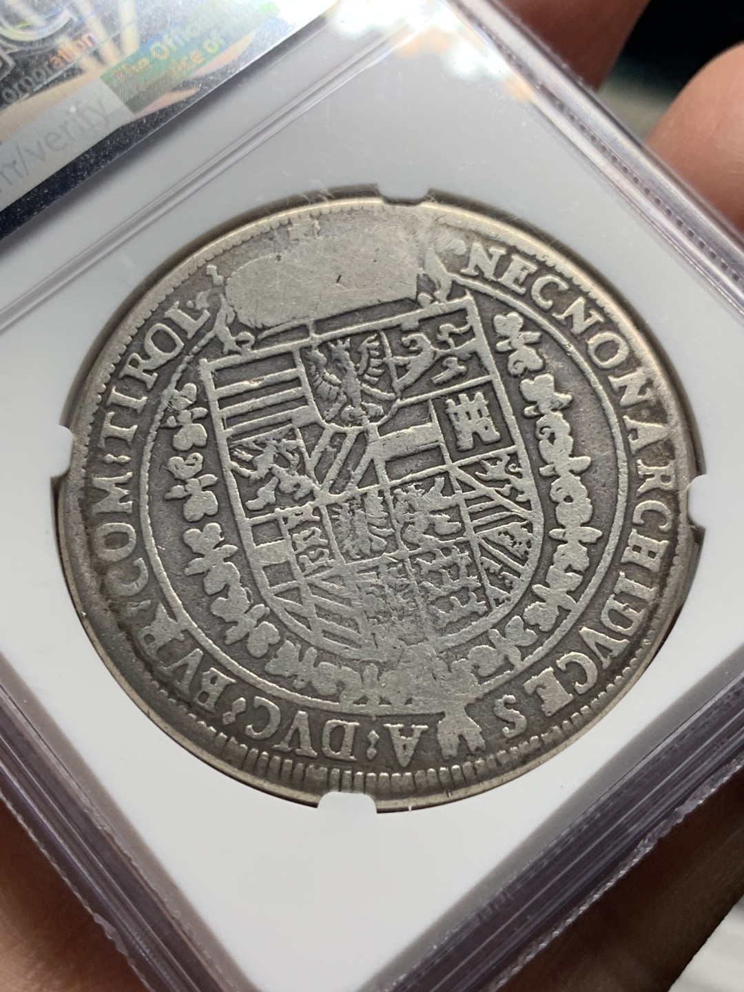 《竞宝斋》第143场-周日，周一 2场 (全场包邮) NGC-VG10  1603年 神罗 鲁道夫二世1泰勒大银币 流通充分，VG能出分难得