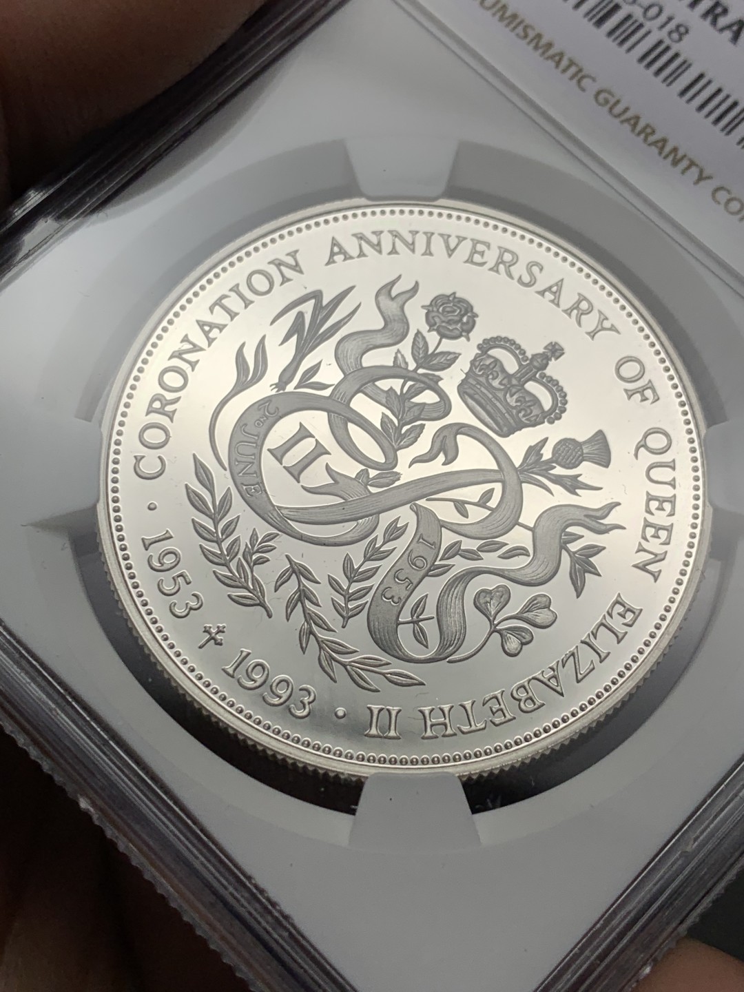 《竞宝斋》第143场-周日，周一 2场 (全场包邮) NGC-PF69 根西岛 1993年 2镑银币 精制大银币 小国家稀少品种