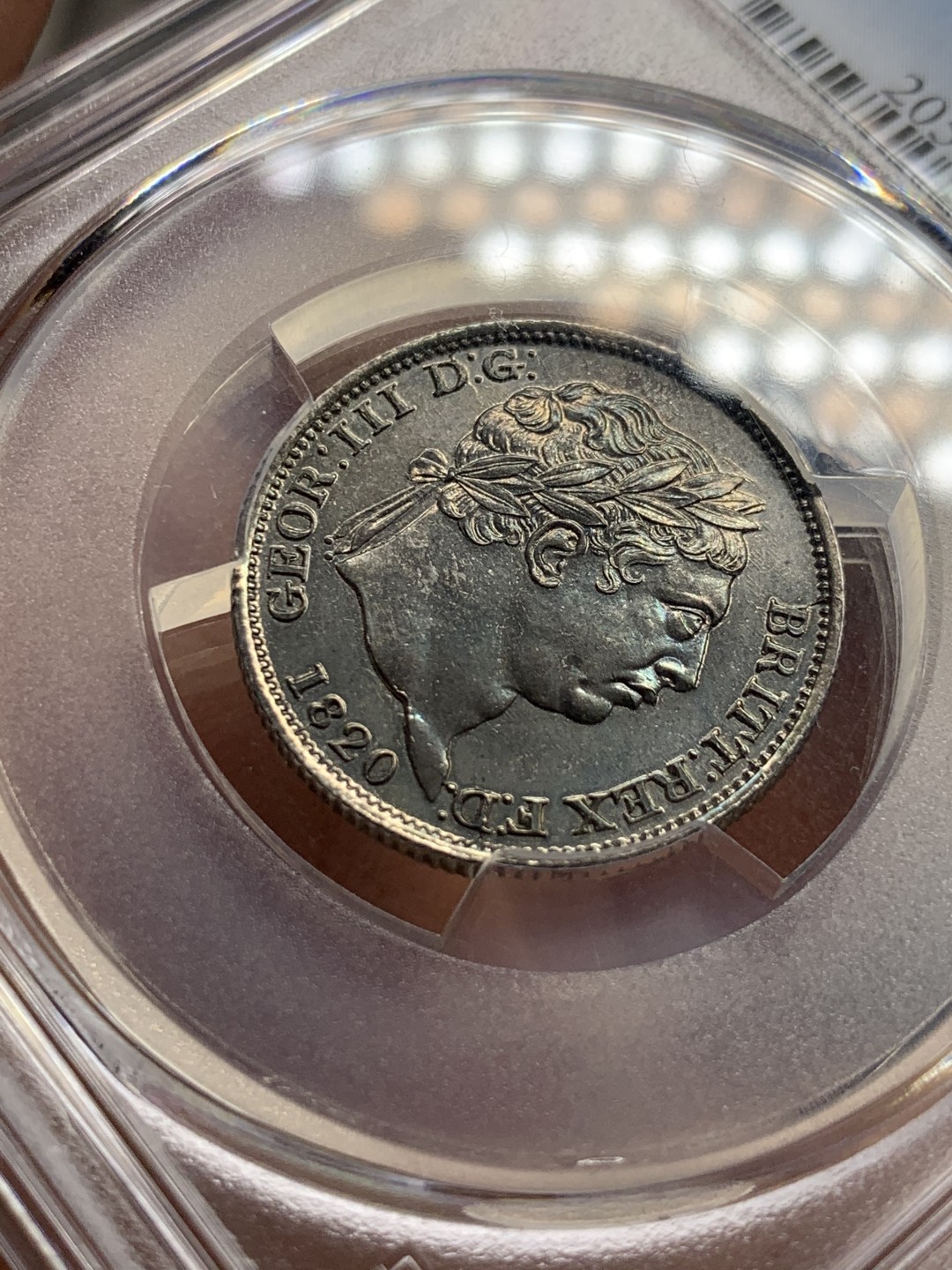 《竞宝斋》第143场-周日，周一 2场 (全场包邮) PCGS MS62 英国 1820年 乔治三世1先令银币 低评状态 典型欧洲包浆