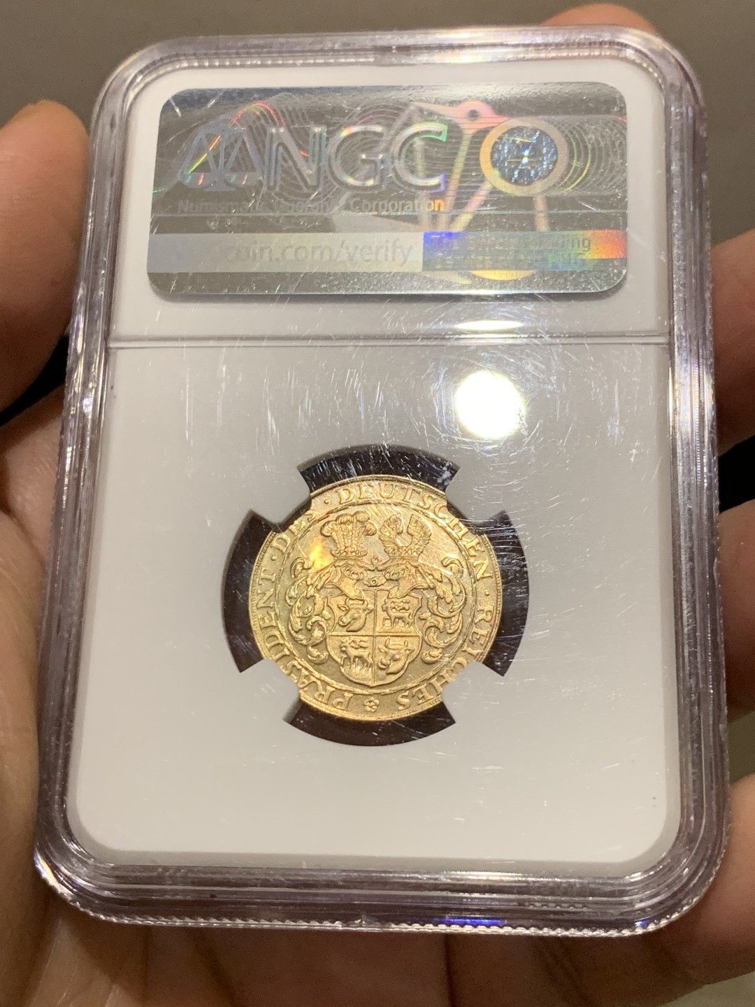 《竞宝斋》第143场-周日，周一 2场 (全场包邮) NGC-MS67 德国 1928年 20马克 金币 兴登堡80大寿 名家伯恩哈特 最高分，唯一