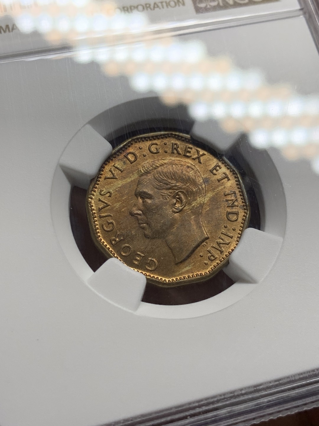 《竞宝斋》第143场-周日，周一 2场 (全场包邮) NGC MS63加拿大1943年铜币1分后面由于铜紧缺都改用铁币所以铜能保存下来的好的很少