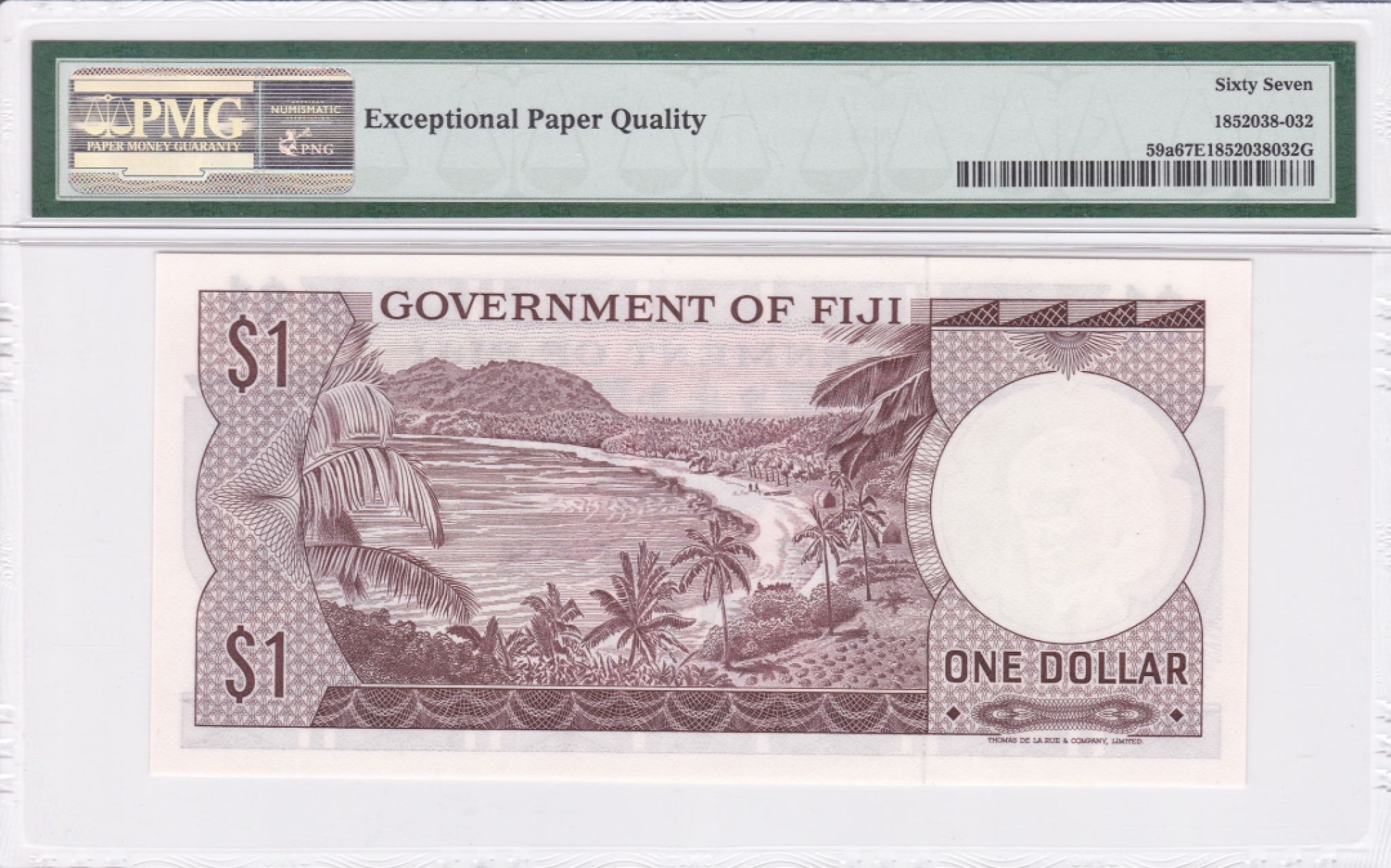 收藏联盟Quantum Auction 第240期拍卖 已更新 斐济1969年1元 PMG67 初版 首发冠 