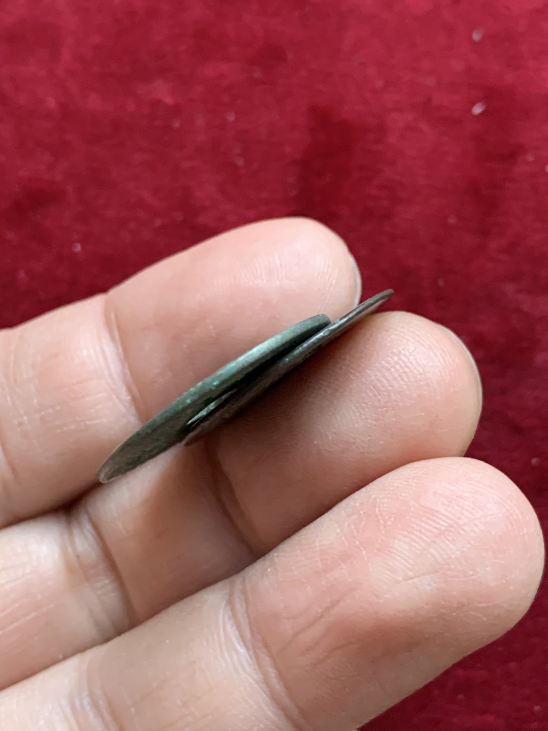 《竞宝斋》第143场-周日，周一 2场 (全场包邮) 明 弘治通宝 前出弓版和白铜一对2枚