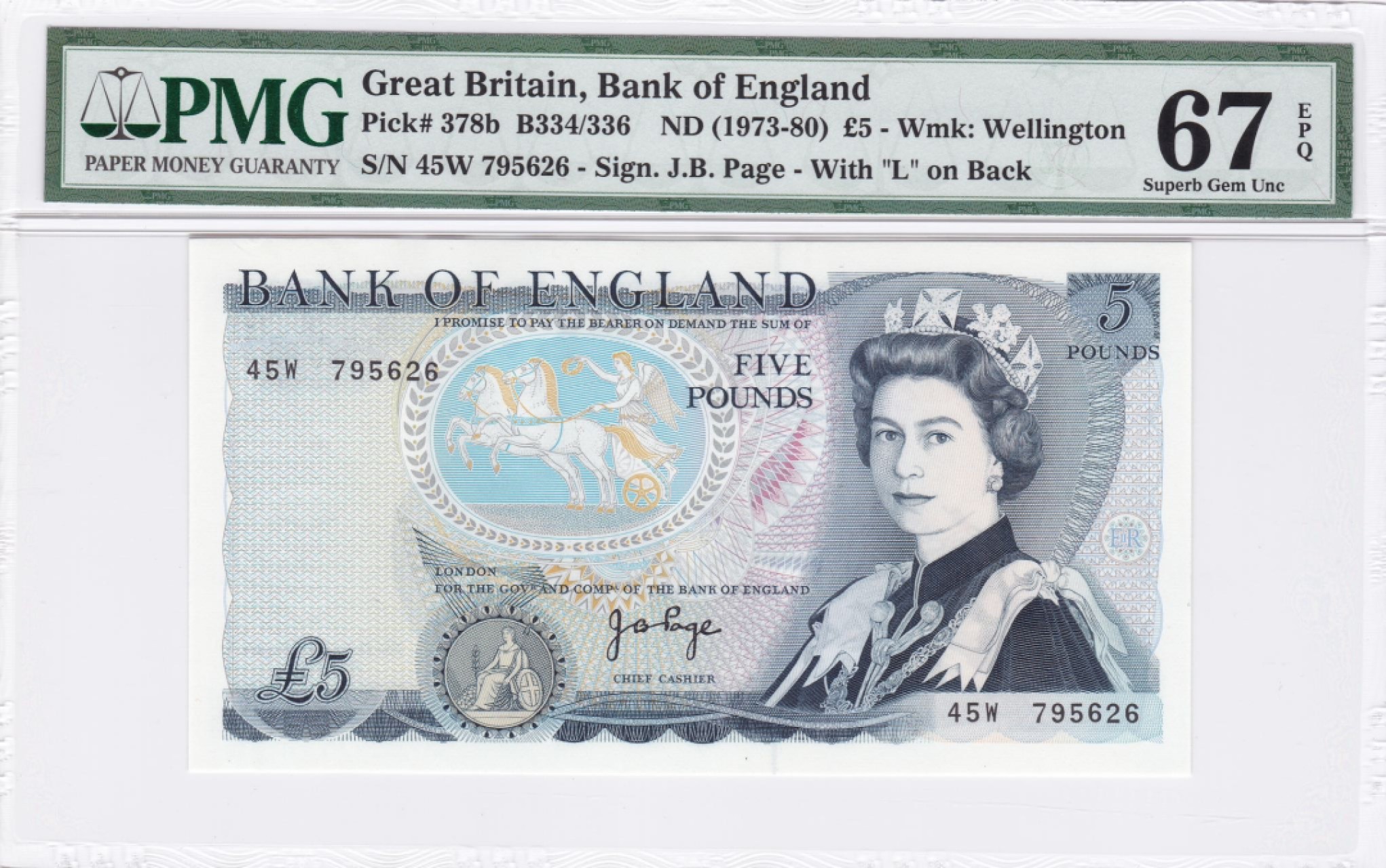 收藏联盟Quantum Auction 第240期拍卖 已更新 英国1973-80年5镑 PMG67 威灵顿公爵