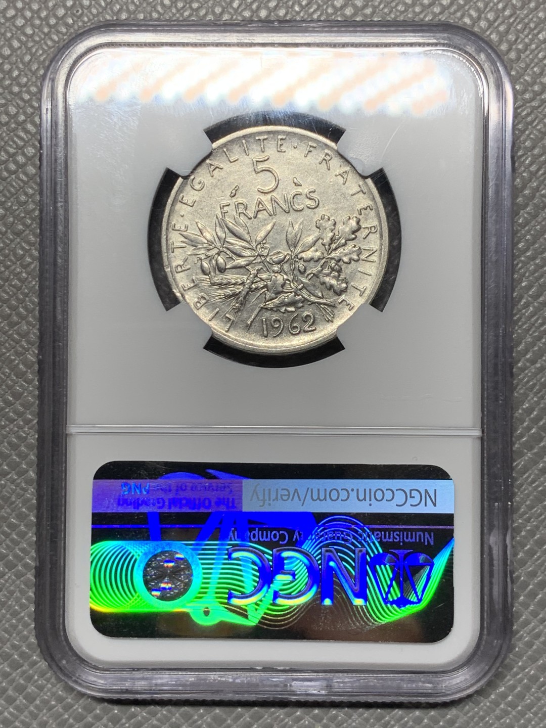 《竞宝斋》第143场-周日，周一 2场 (全场包邮) NGC AU55 法国 1962年，播种女神银币