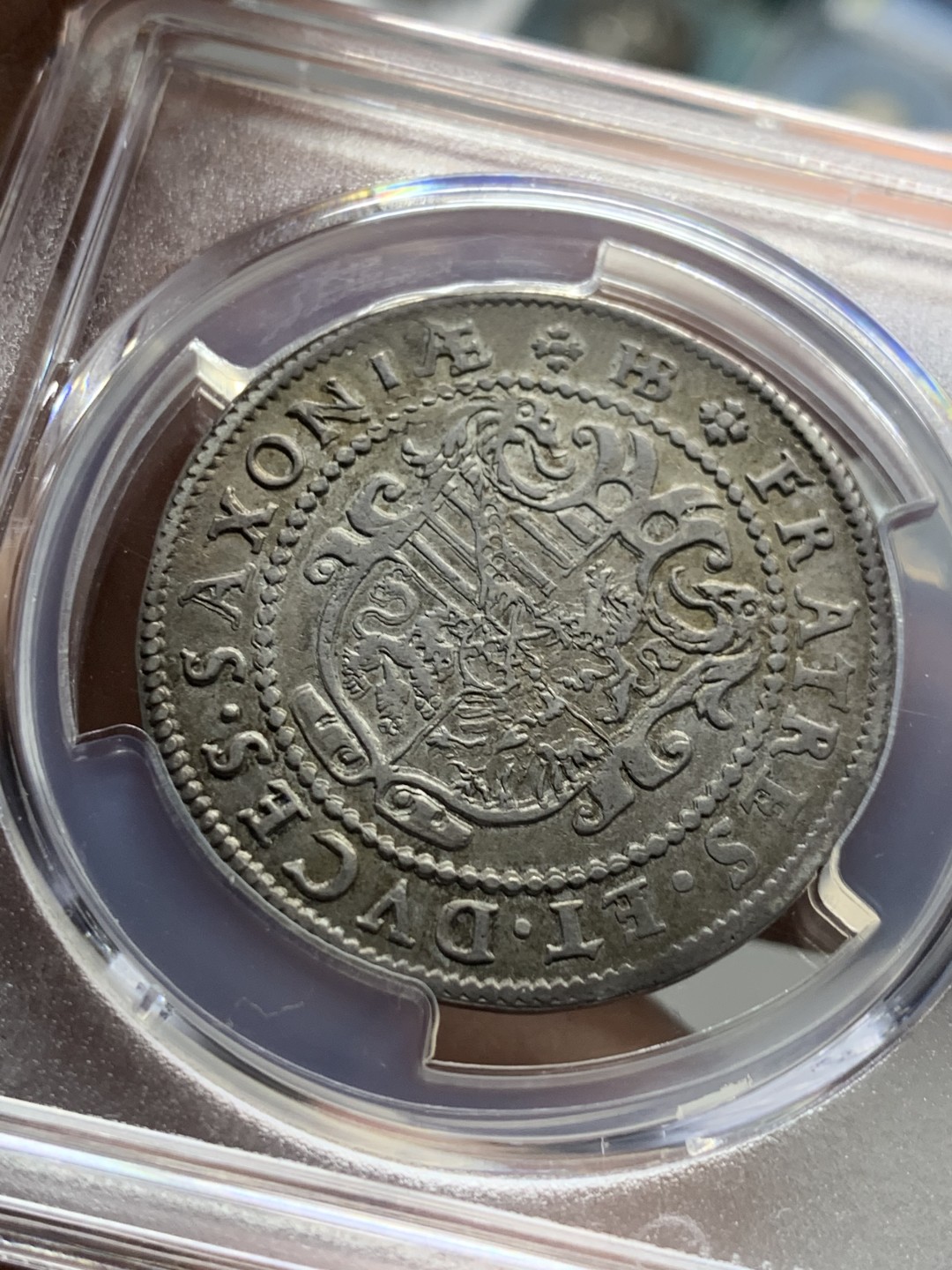 《竞宝斋》第143场-周日，周一 2场 (全场包邮) PCGS AU55萨克森1592三兄弟半泰勒 PCGS唯一冠军