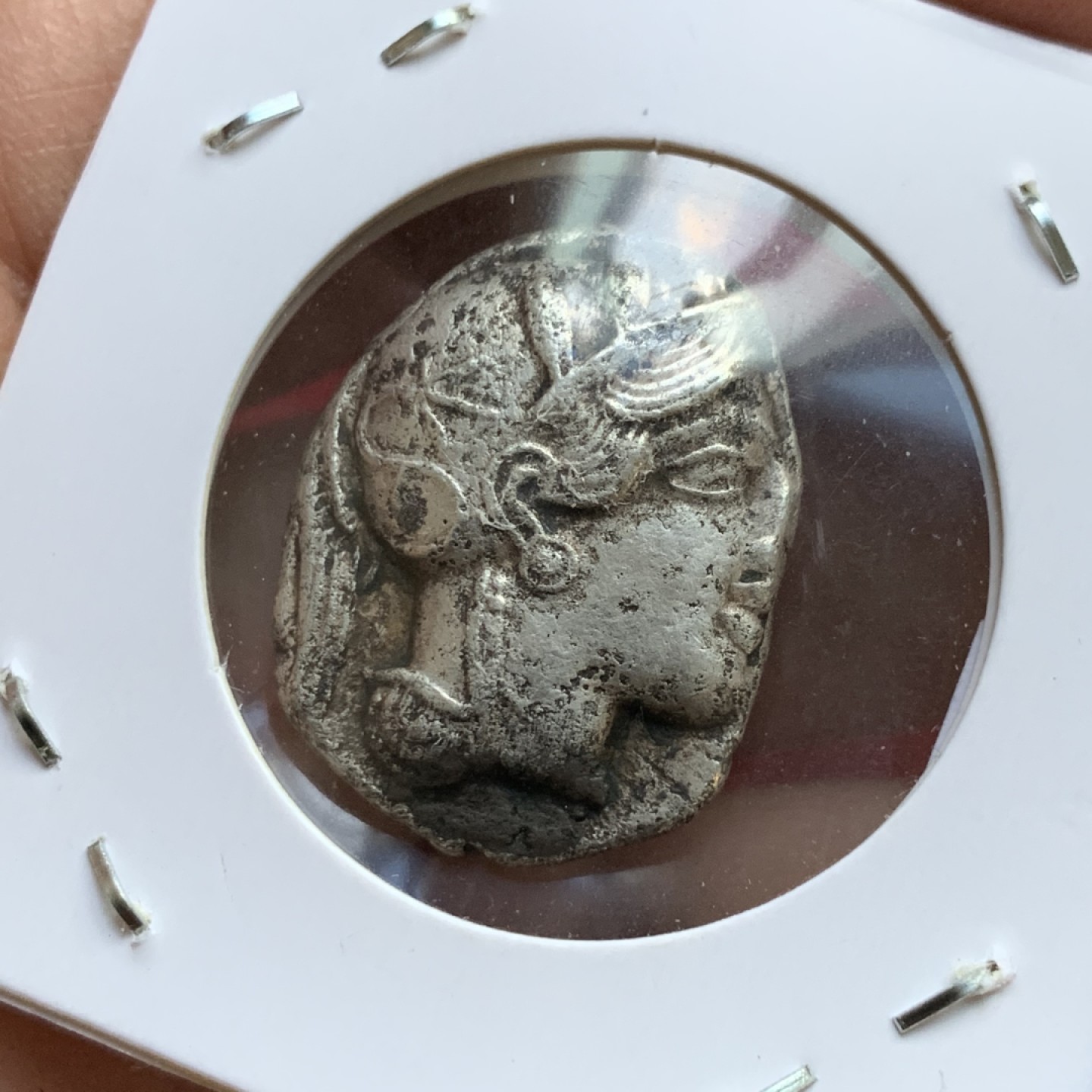 《竞宝斋》第143场-周日，周一 2场 (全场包邮) 公元前440-前404年 古希腊雅典城邦 雅典娜猫头鹰4德拉克马银币 16.77克 经典时期