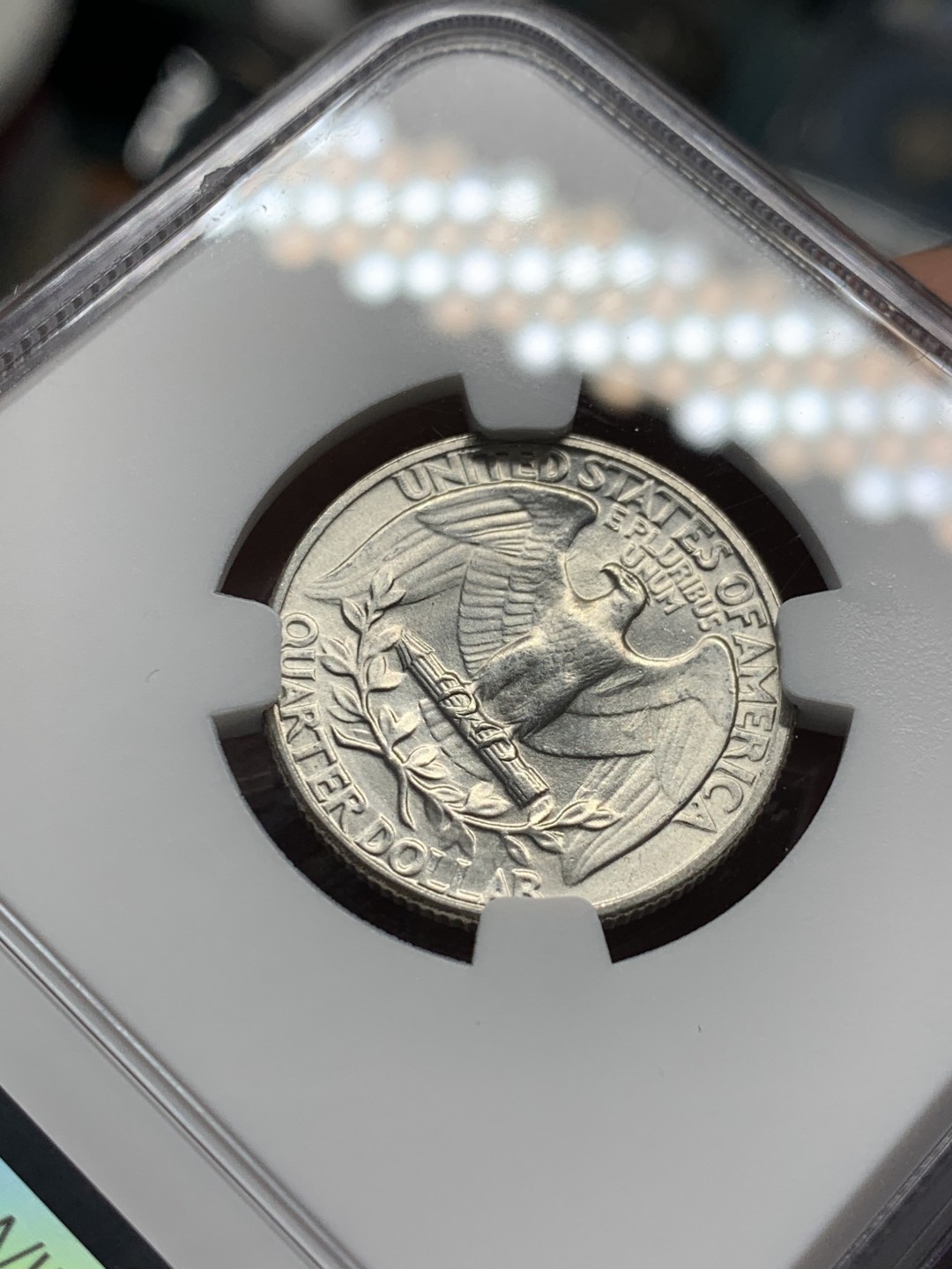 《竞宝斋》第143场-周日，周一 2场 (全场包邮) NGC-MS63 美国1944年 1/4美元银币 顶级好品