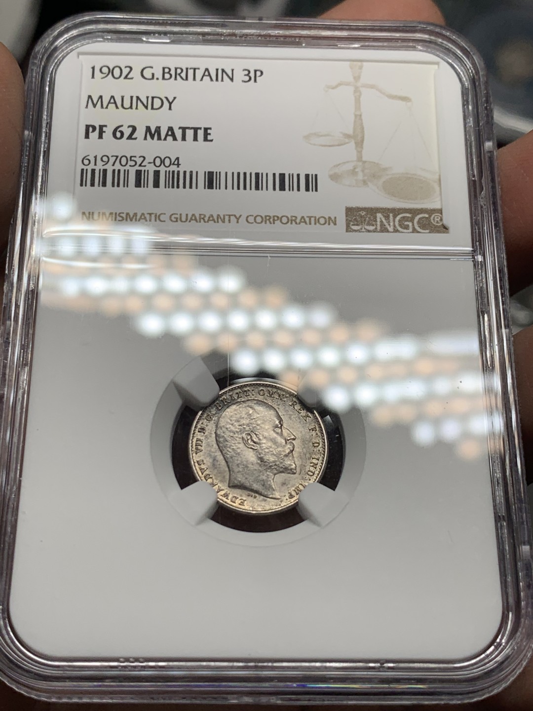 《竞宝斋》第143场-周日，周一 2场 (全场包邮) NGC-RF61-62MATTE 英国 1902年 爱德华七世濯足节 1P-4P全套四枚 状态很好低评