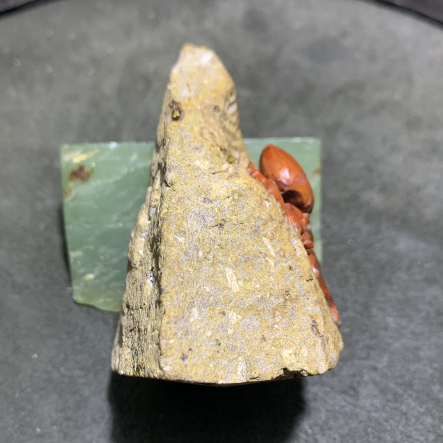 精美罕见石包玛瑙战国红玛瑙巧雕福寿双至摆件一个，