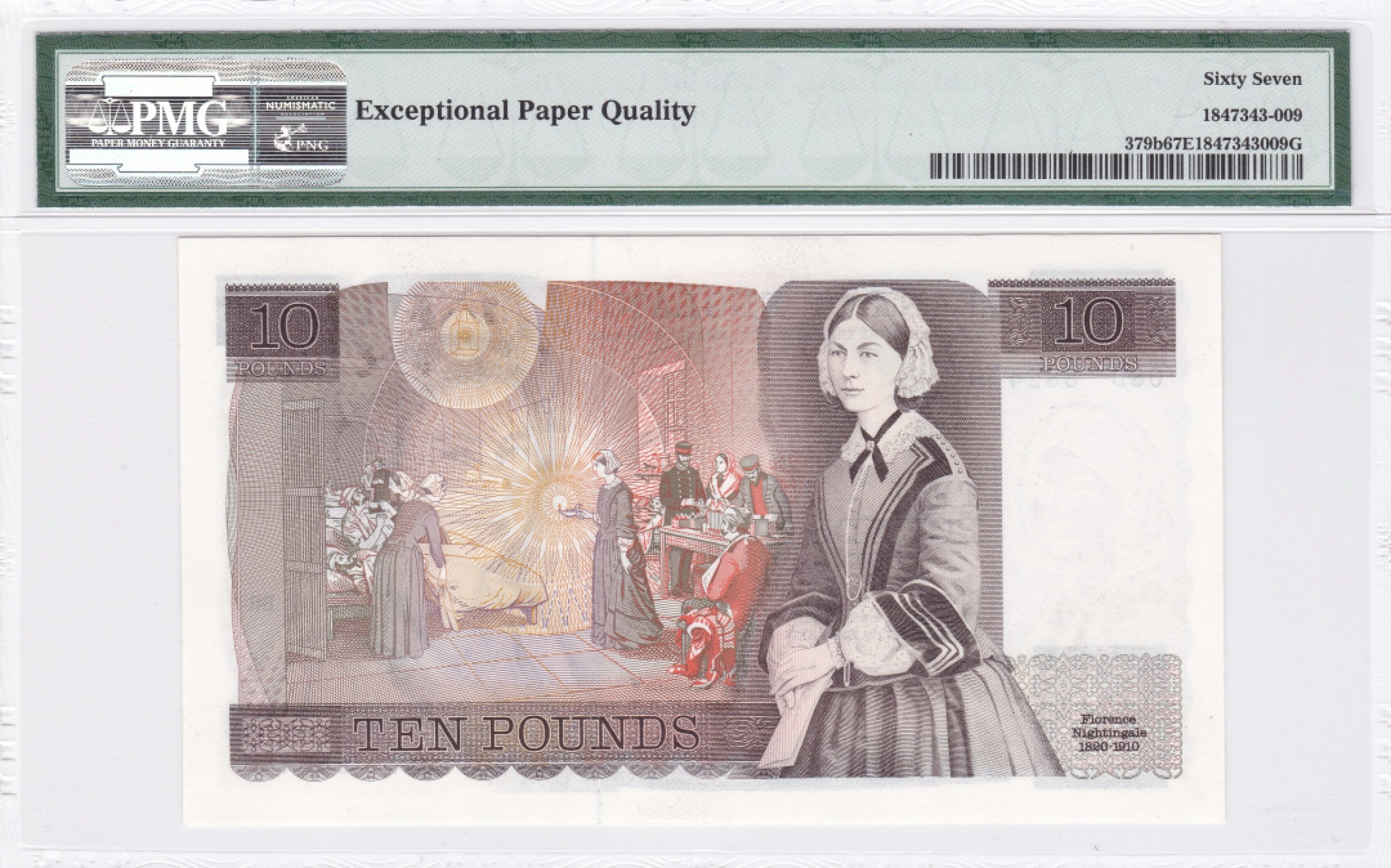 收藏联盟Quantum Auction 第240期拍卖 已更新 英国1980-84年10镑 PMG67 近代护理学奠基人 “提灯女神”南丁格尔