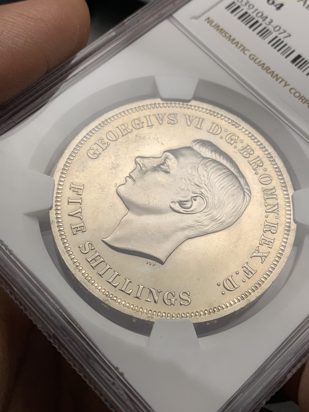 《竞宝斋》第143场-周日，周一 2场 (全场包邮) NGC PL64 英国1951乔治六世镍马剑