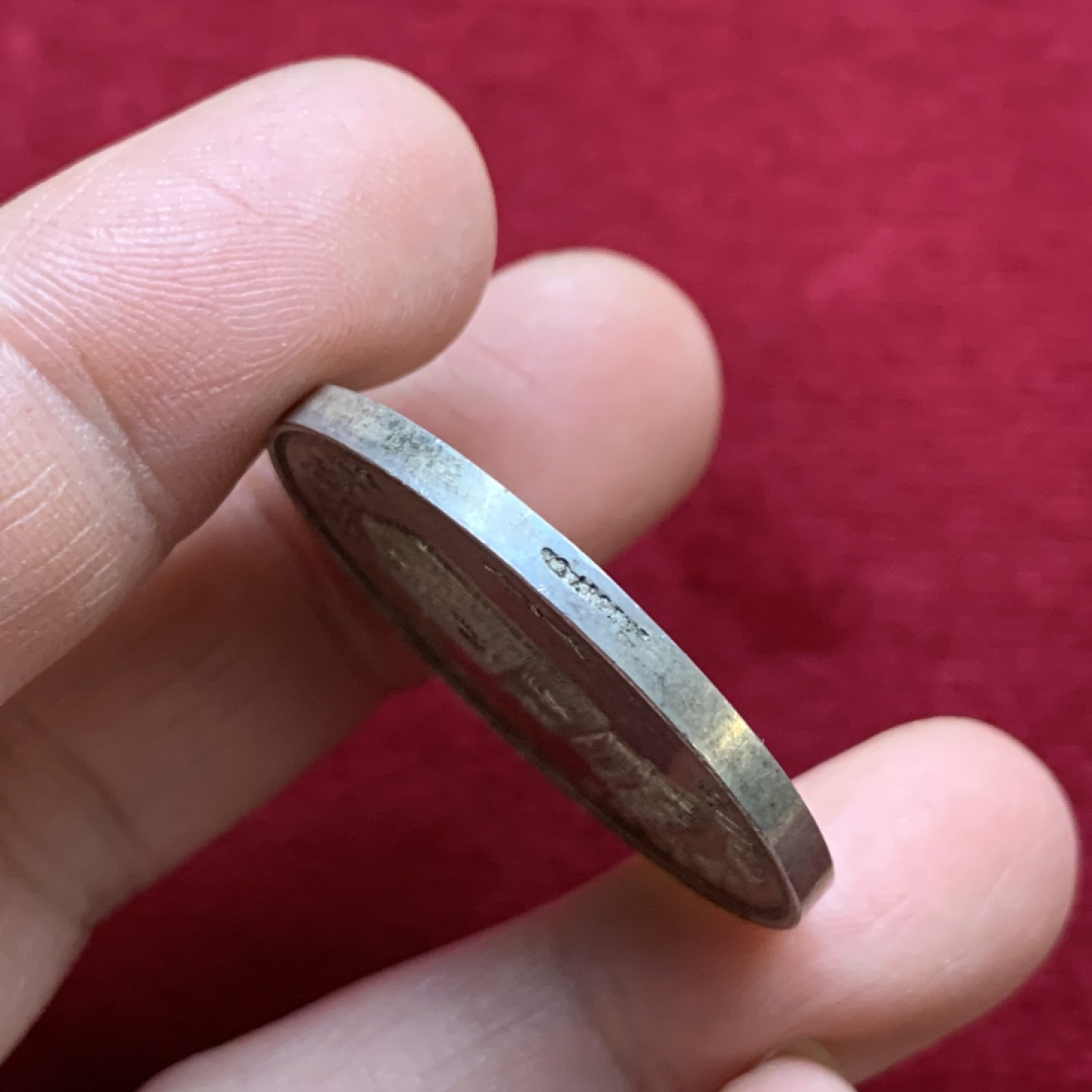 《竞宝斋》第143场-周日，周一 2场 (全场包邮) 法国 1880年 大水牛 圆形JETON 银质 好品 21.7克 34.5mm