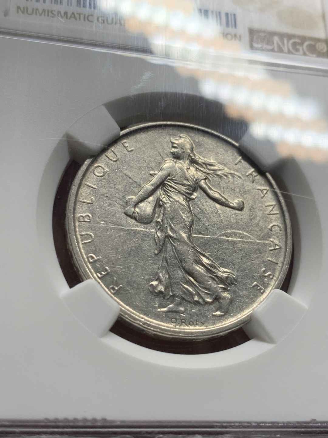 《竞宝斋》第143场-周日，周一 2场 (全场包邮) NGC AU55 法国 1962年，播种女神银币