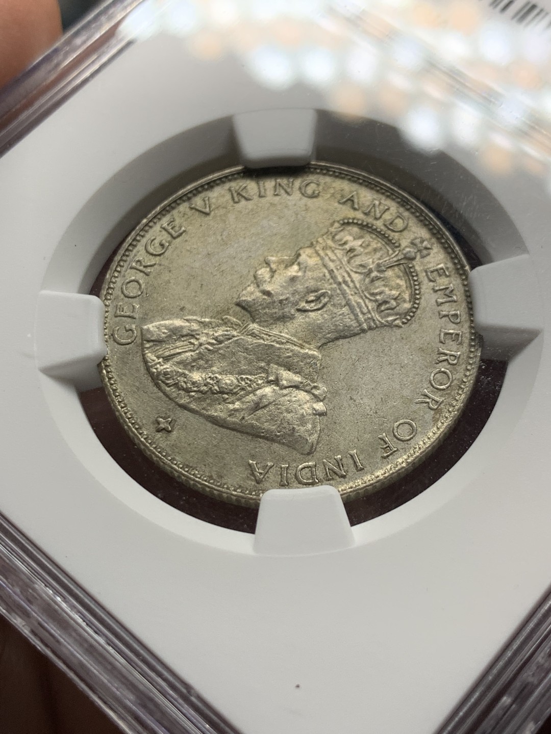 《竞宝斋》第143场-周日，周一 2场 (全场包邮) NGC-58 海峡殖民地1921年乔治五世50分银币