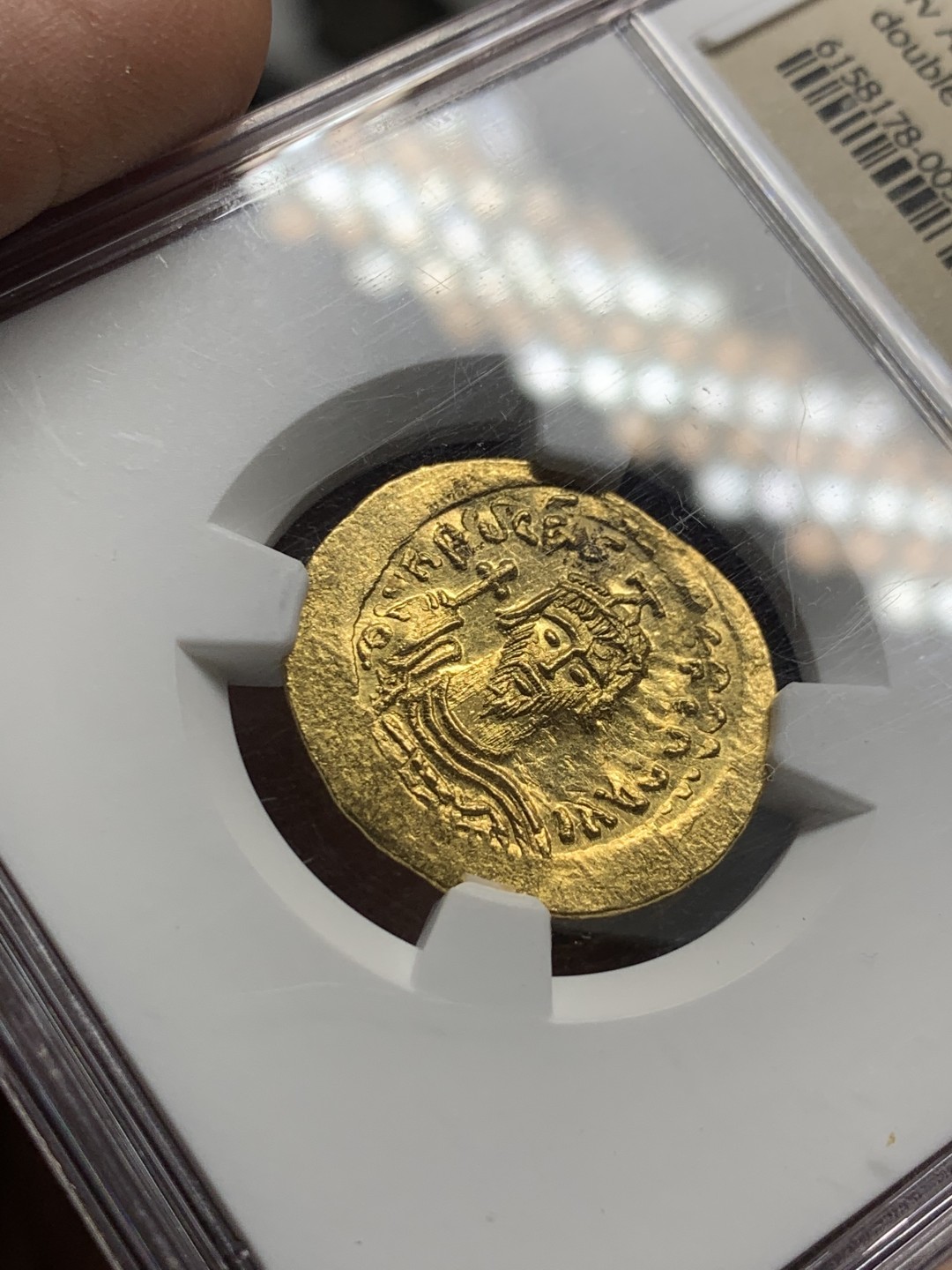 《竞宝斋》第143场-周日，周一 2场 (全场包邮) NGC MS 拜占庭帝国福卡斯索利多金币 4.5克 打制清晰 人像锐利无问题评价，几近完美品 精品中的精品