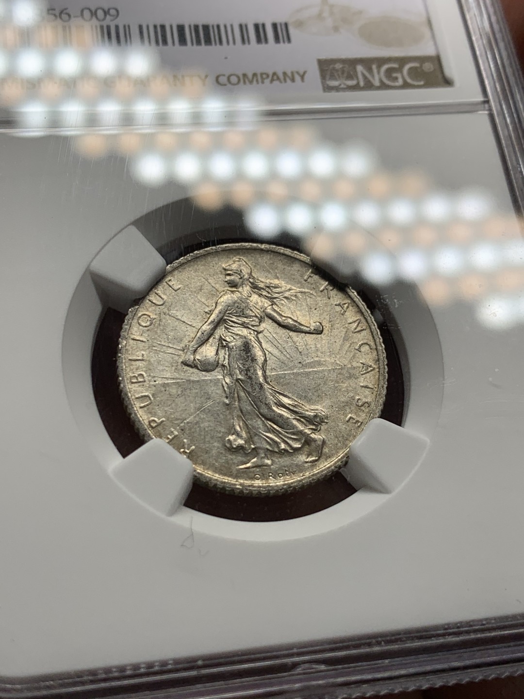 《竞宝斋》第143场-周日，周一 2场 (全场包邮) NGC-MS62 法国1913年 播种女神 1法郎银币 顶级好品