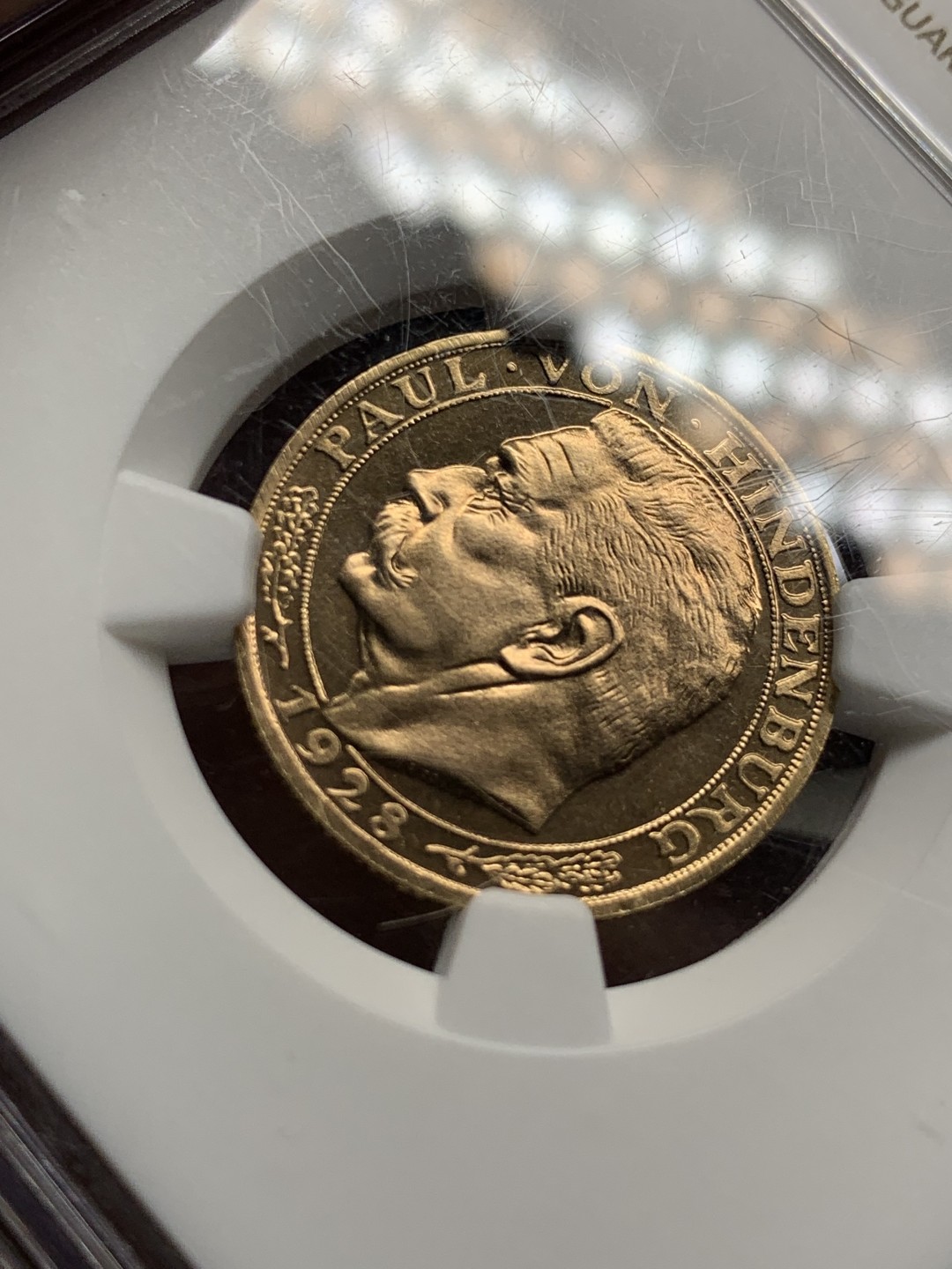 《竞宝斋》第143场-周日，周一 2场 (全场包邮) NGC-MS67 德国 1928年 20马克 金币 兴登堡80大寿 名家伯恩哈特 最高分，唯一