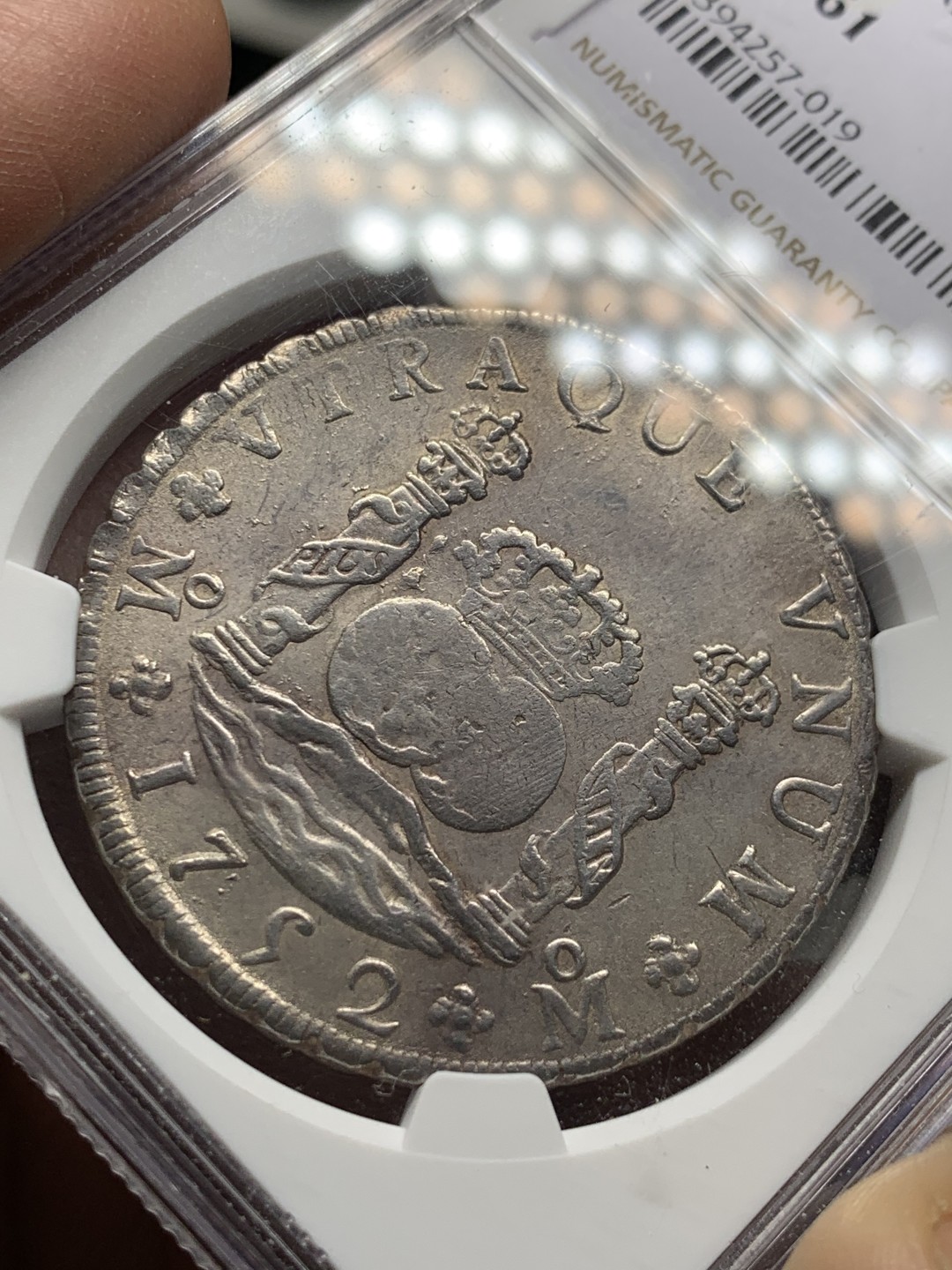 《竞宝斋》第143场-周日，周一 2场 (全场包邮) NGC-MS61 墨西哥1752年 8R地球银币 少见年份 水波清晰 中心弱打