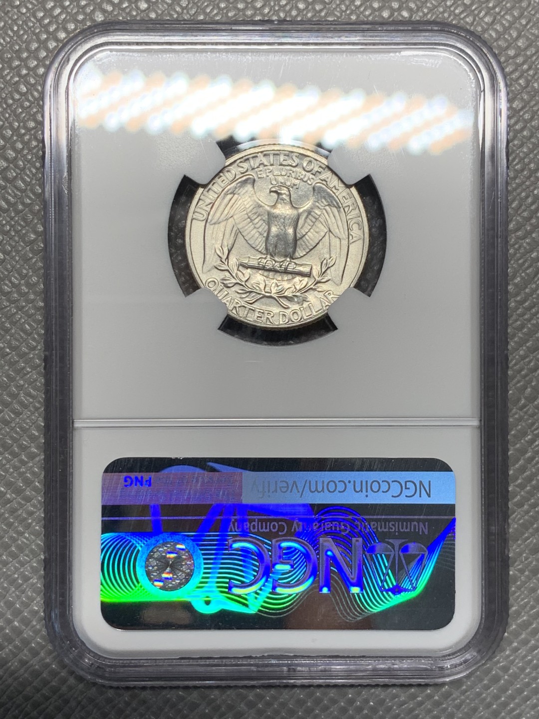 《竞宝斋》第143场-周日，周一 2场 (全场包邮) NGC-MS63 美国1944年 1/4美元银币 顶级好品