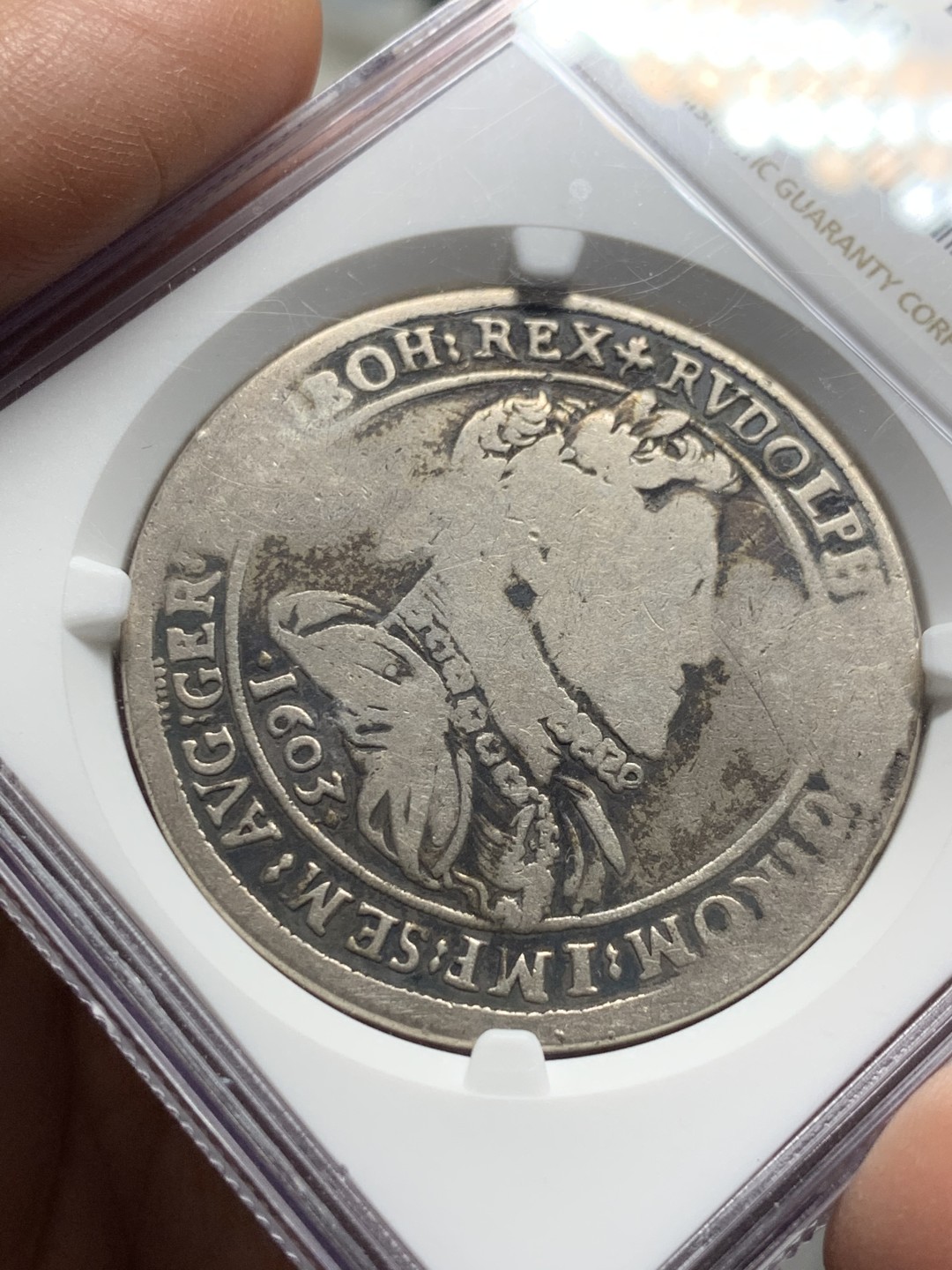 《竞宝斋》第143场-周日，周一 2场 (全场包邮) NGC-VG10  1603年 神罗 鲁道夫二世1泰勒大银币 流通充分，VG能出分难得