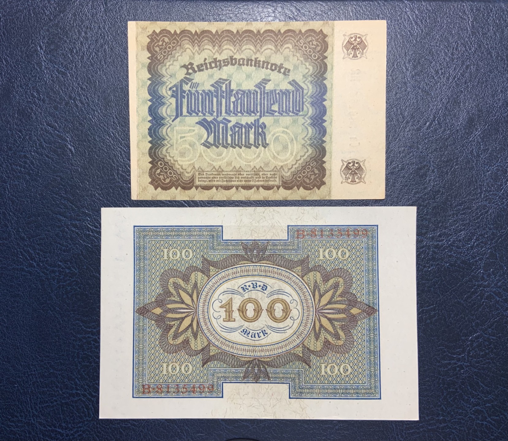 收藏联盟Quantum Auction 第240期拍卖 已更新 德国1922年5000和1920年100马克 品相UNC 百年老钞 大票幅
