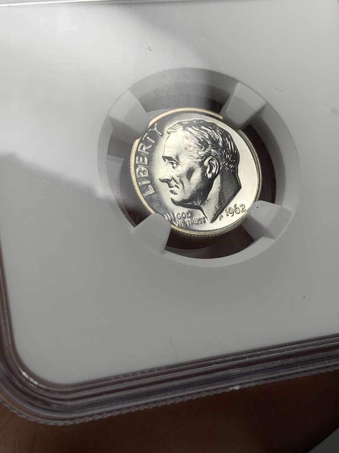 《竞宝斋》第143场-周日，周一 2场 (全场包邮) NGC-PR66 1962年美国罗斯福10美分银币，少见精制版本。66分高分