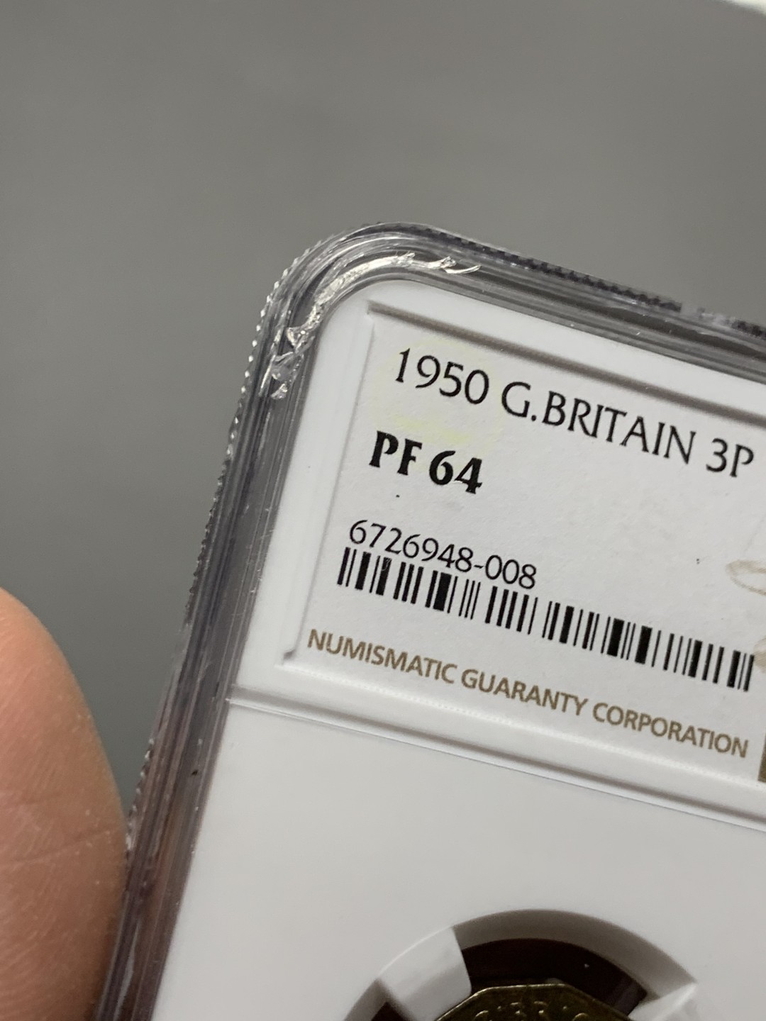 《竞宝斋》第143场-周日，周一 2场 (全场包邮) NGC PF64英国本土1950年乔治六世3便士铜币