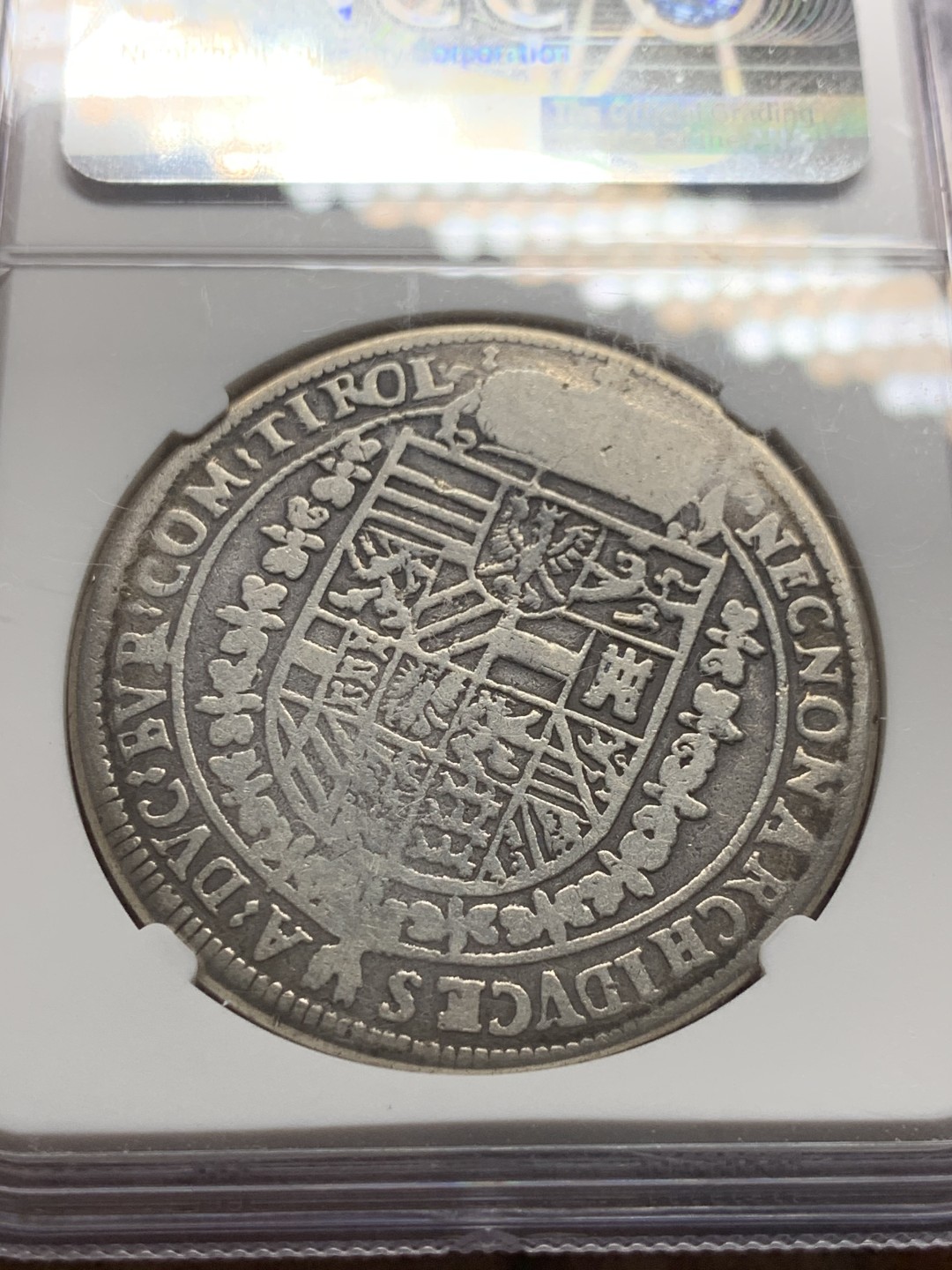 《竞宝斋》第143场-周日，周一 2场 (全场包邮) NGC-VG10  1603年 神罗 鲁道夫二世1泰勒大银币 流通充分，VG能出分难得