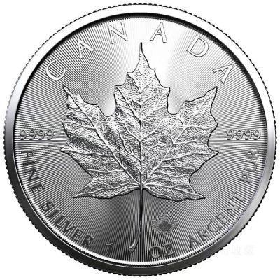 世界金银币专拍场 - 加拿大2023年枫叶银币1盎司枫叶普制银币 伊丽莎白女王头像