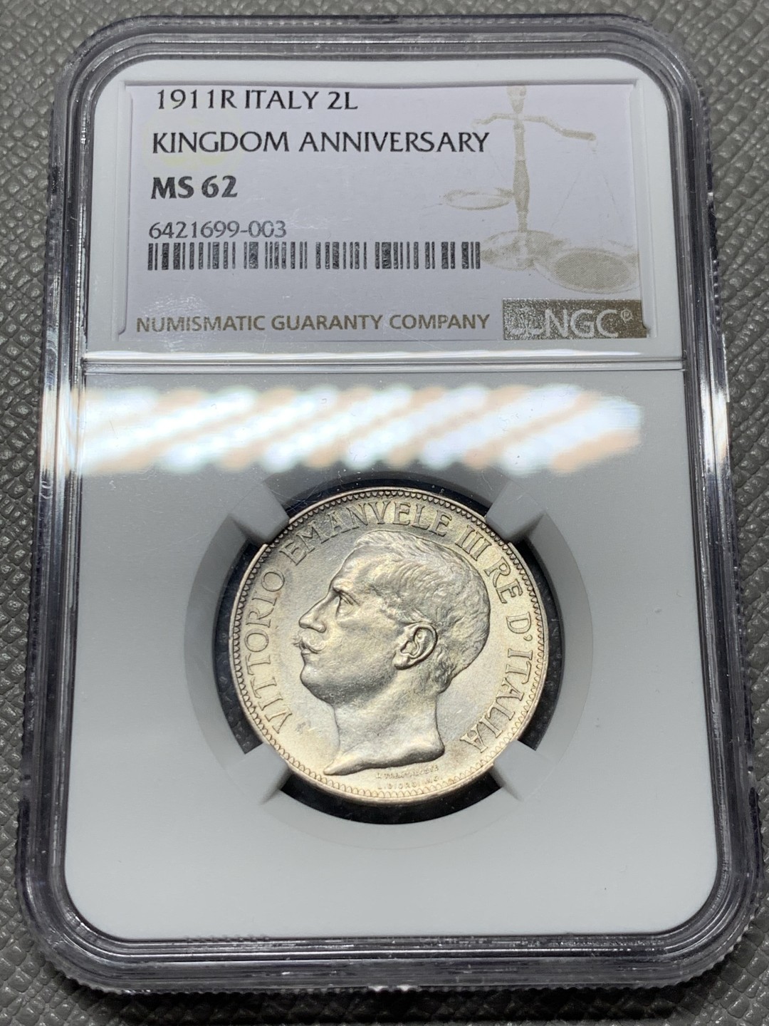 《竞宝斋》第143场-周日，周一 2场 (全场包邮) NGC MS-62,意大利1911年2里拉拖奶，精巧绝伦。意系车票，抓紧上车