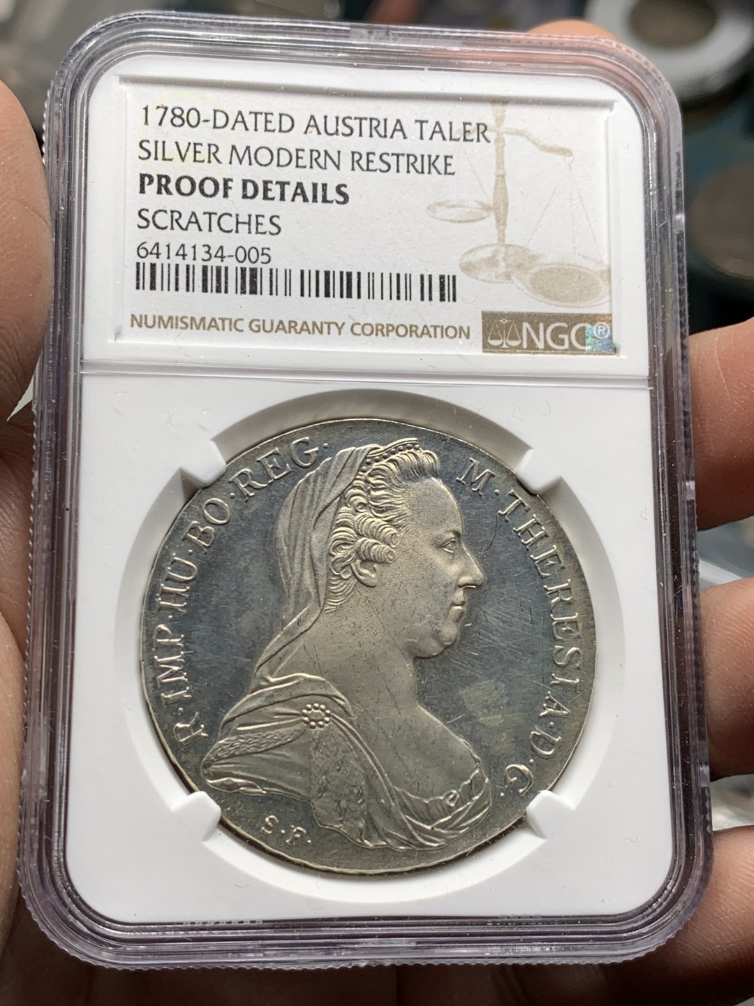 《竞宝斋》第143场-周日，周一 2场 (全场包邮) NGC-PR 奥地利 1780后铸 精制大奶妈 银币