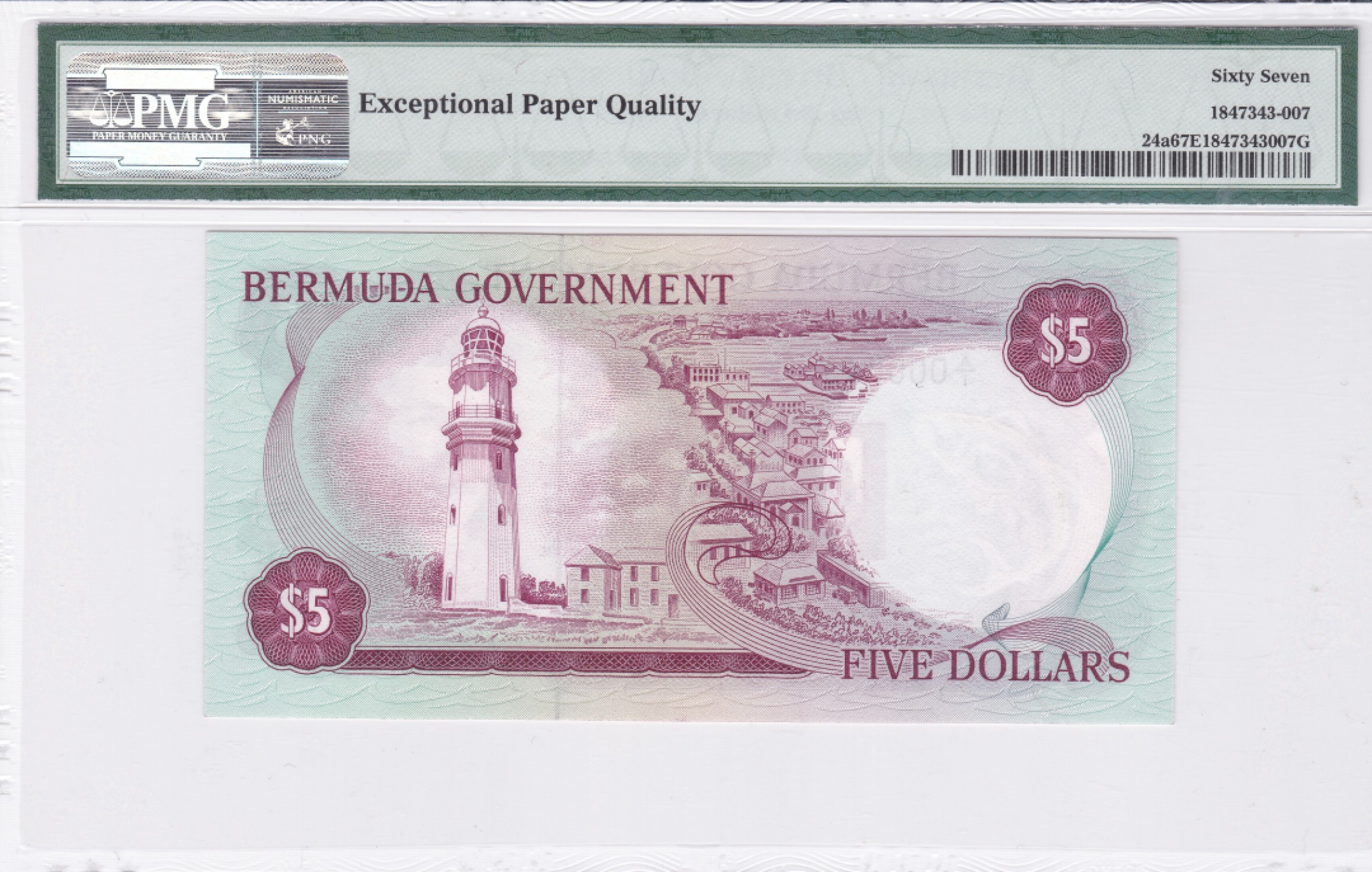 收藏联盟Quantum Auction 第240期拍卖 已更新 百慕大1970年5元 PMG67 首发A/1冠百位号
