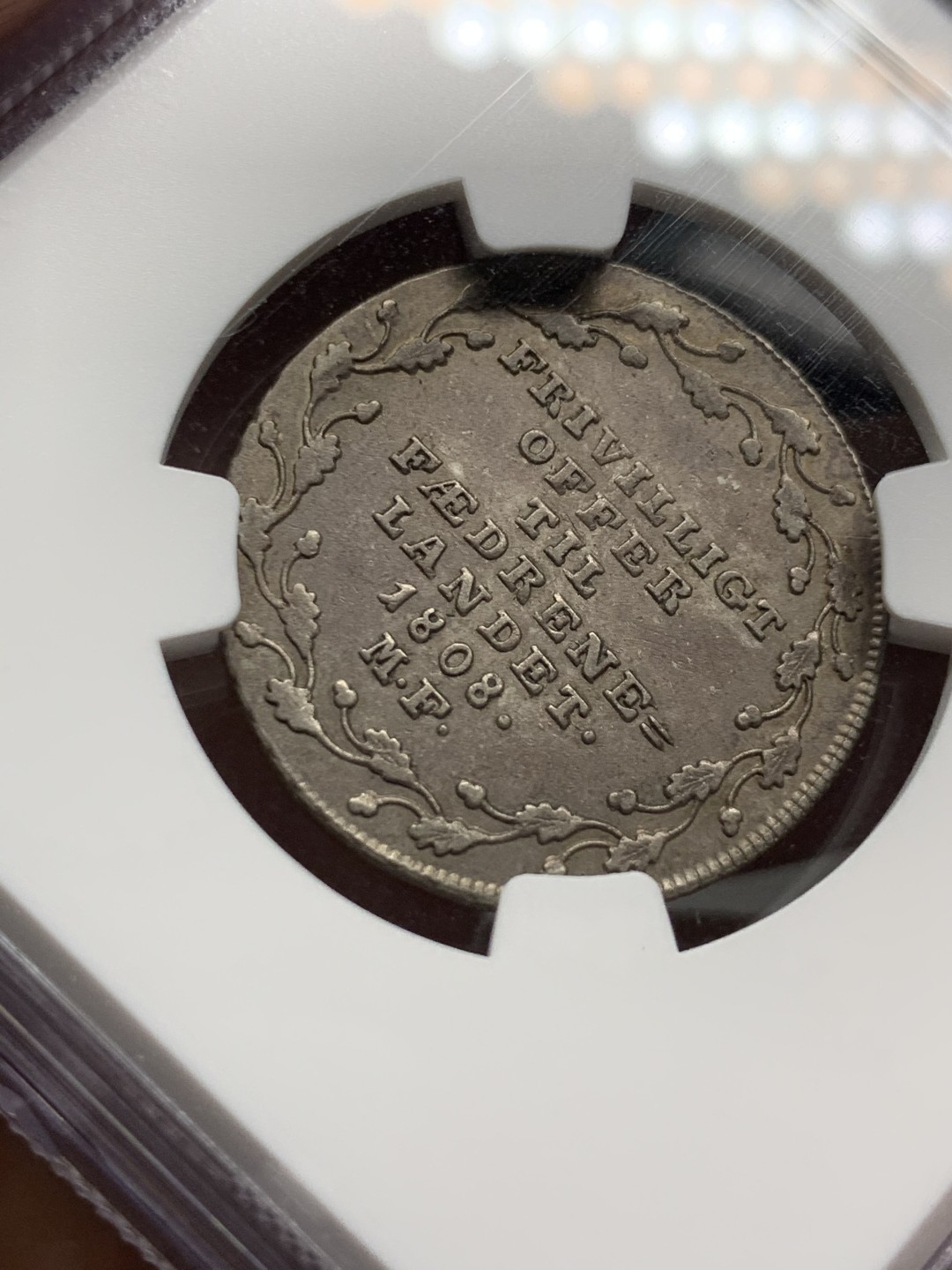 《竞宝斋》第143场-周日，周一 2场 (全场包邮) NGC-AU 丹麦1808年1/6 Rigsdaler，国内少见的东西