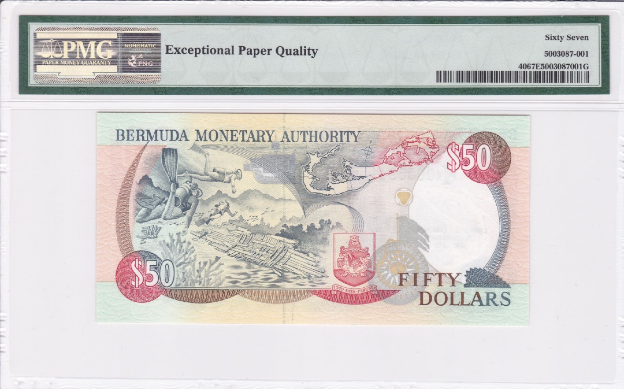 收藏联盟Quantum Auction 第240期拍卖 已更新 百慕大1992年50元 PMG67 纪念钞小号