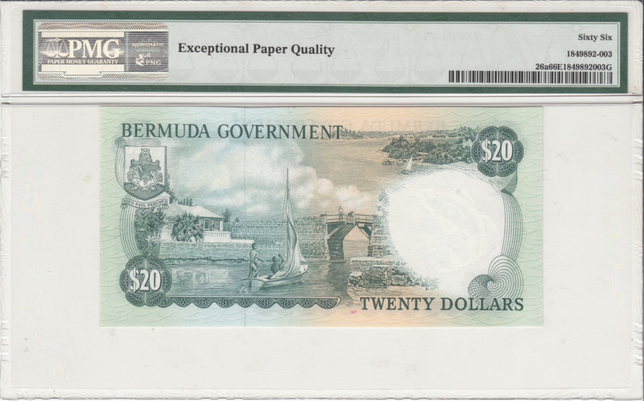 收藏联盟Quantum Auction 第240期拍卖 已更新 百慕大1970年20元 PMG66 首发A/1冠百位号