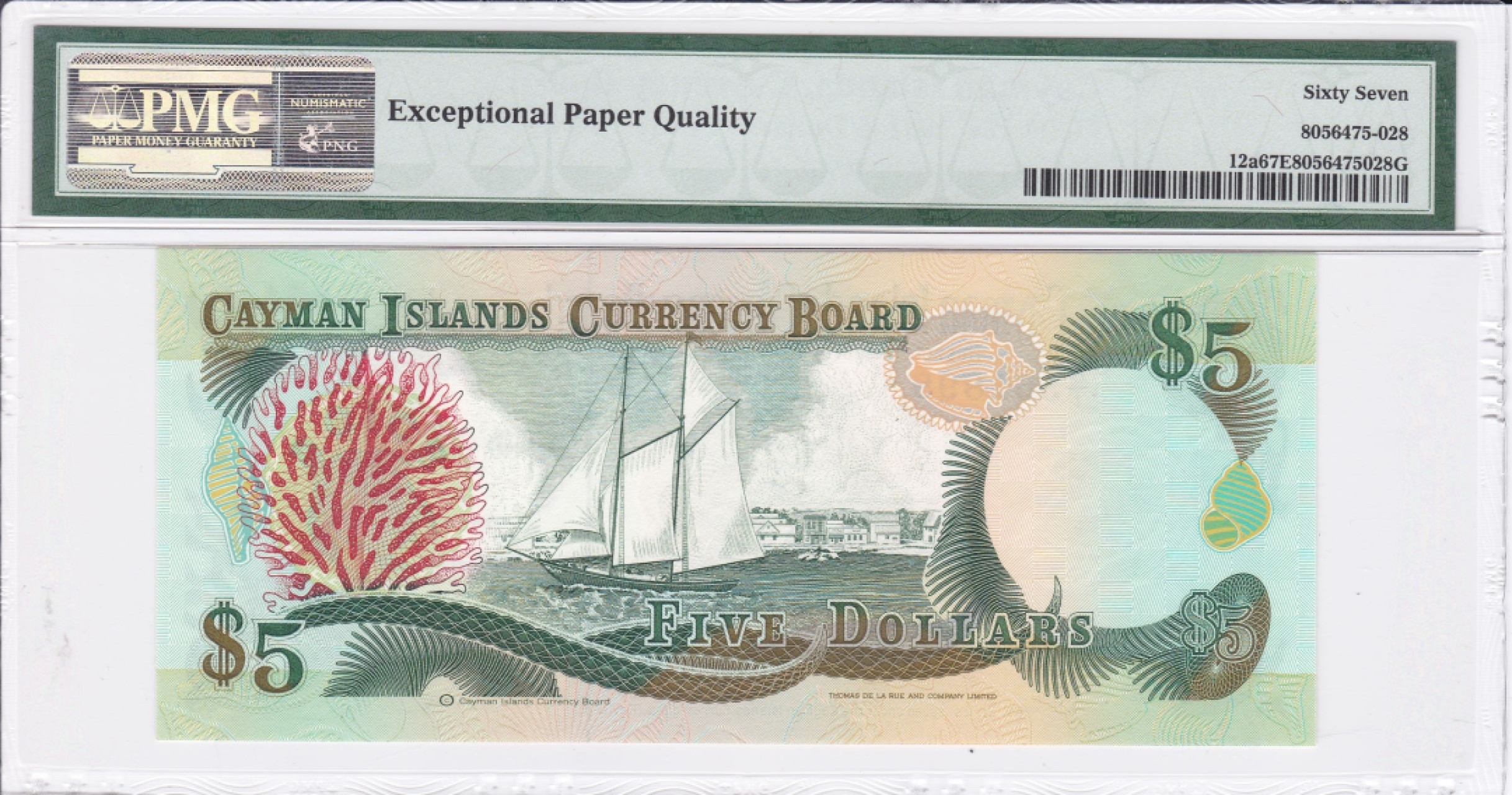 收藏联盟Quantum Auction 第240期拍卖 已更新 开曼群岛1991年5元 PMG67  初版年份 稀少