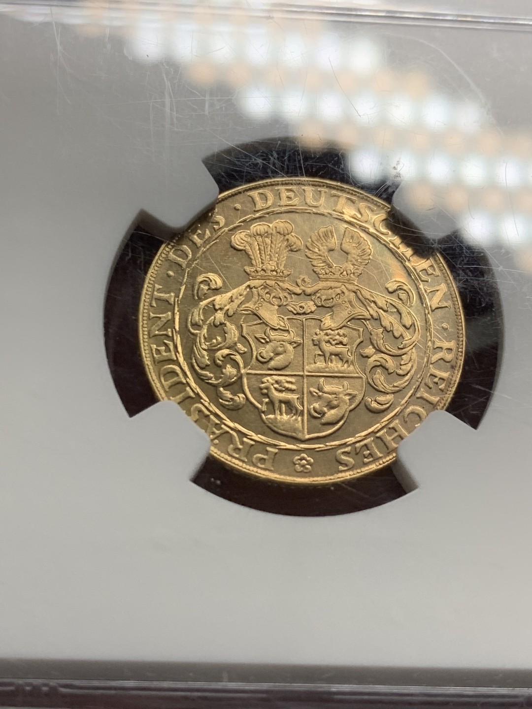 《竞宝斋》第143场-周日，周一 2场 (全场包邮) NGC-MS67 德国 1928年 20马克 金币 兴登堡80大寿 名家伯恩哈特 最高分，唯一