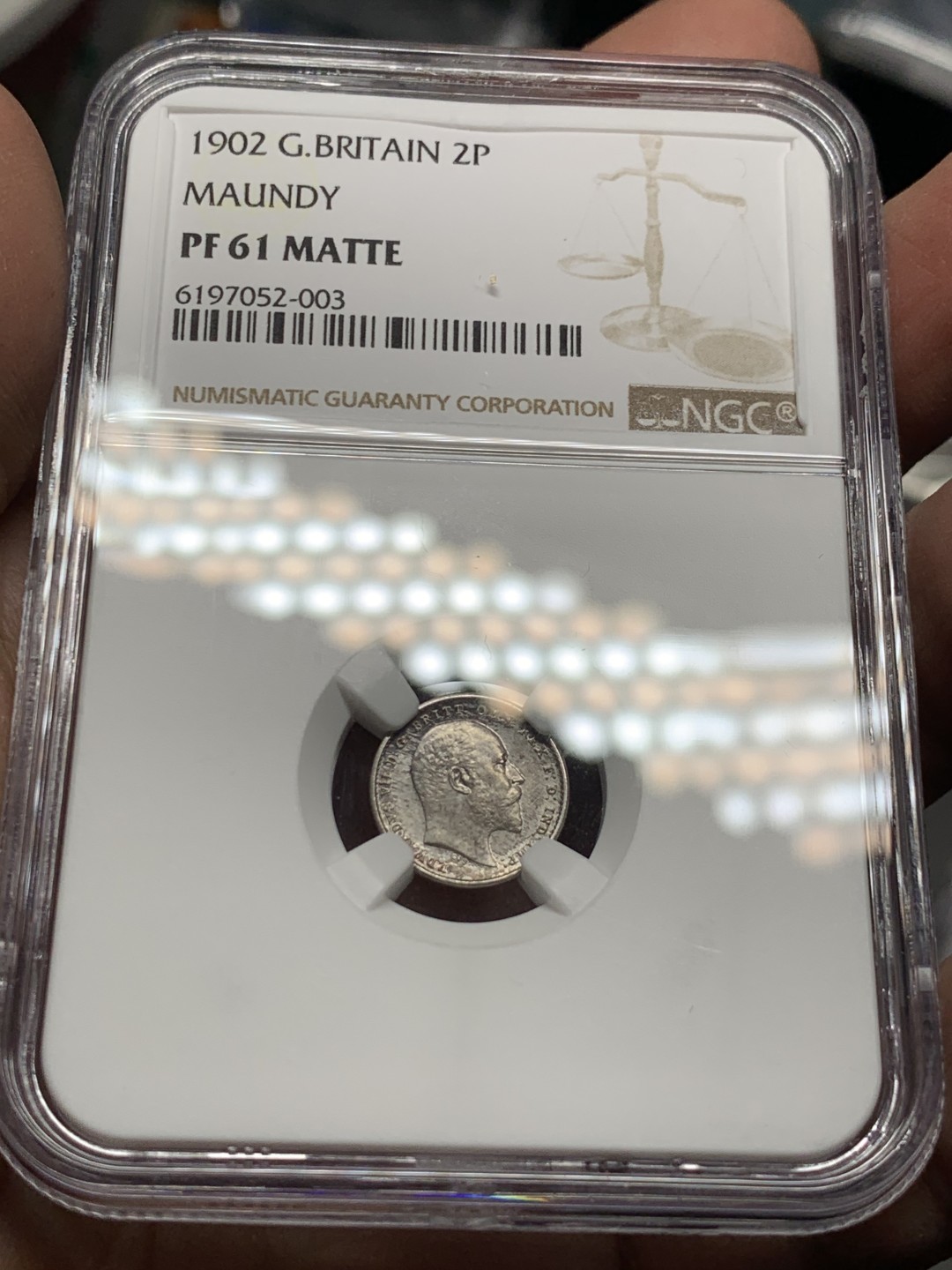 《竞宝斋》第143场-周日，周一 2场 (全场包邮) NGC-RF61-62MATTE 英国 1902年 爱德华七世濯足节 1P-4P全套四枚 状态很好低评