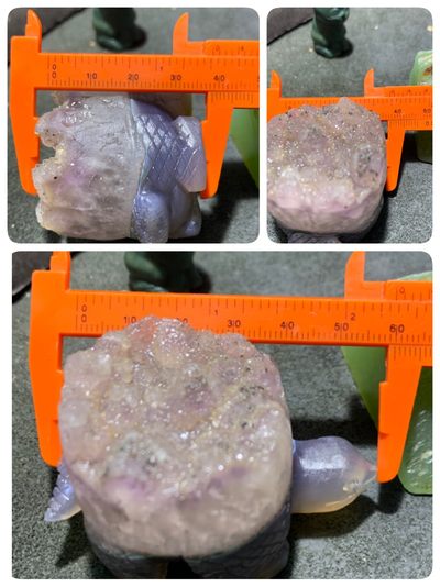 精美冰透紫晶高玉化玛瑙雕刻聚财灵龟(把件）摆件一个 精美冰透紫晶高玉化玛瑙雕刻聚财灵龟(把件）摆件一个