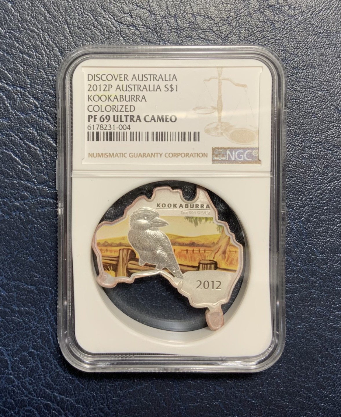收藏联盟Quantum Auction 第240期拍卖 已更新 澳大利亚2012年地图动物系列之翠鸟1盎司精制纪念彩银纪念币 NGC PF69