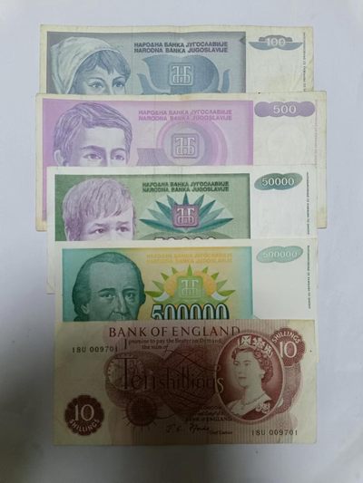 【专场20230315】二月二十四第八场 - 南斯拉夫和英国纸币