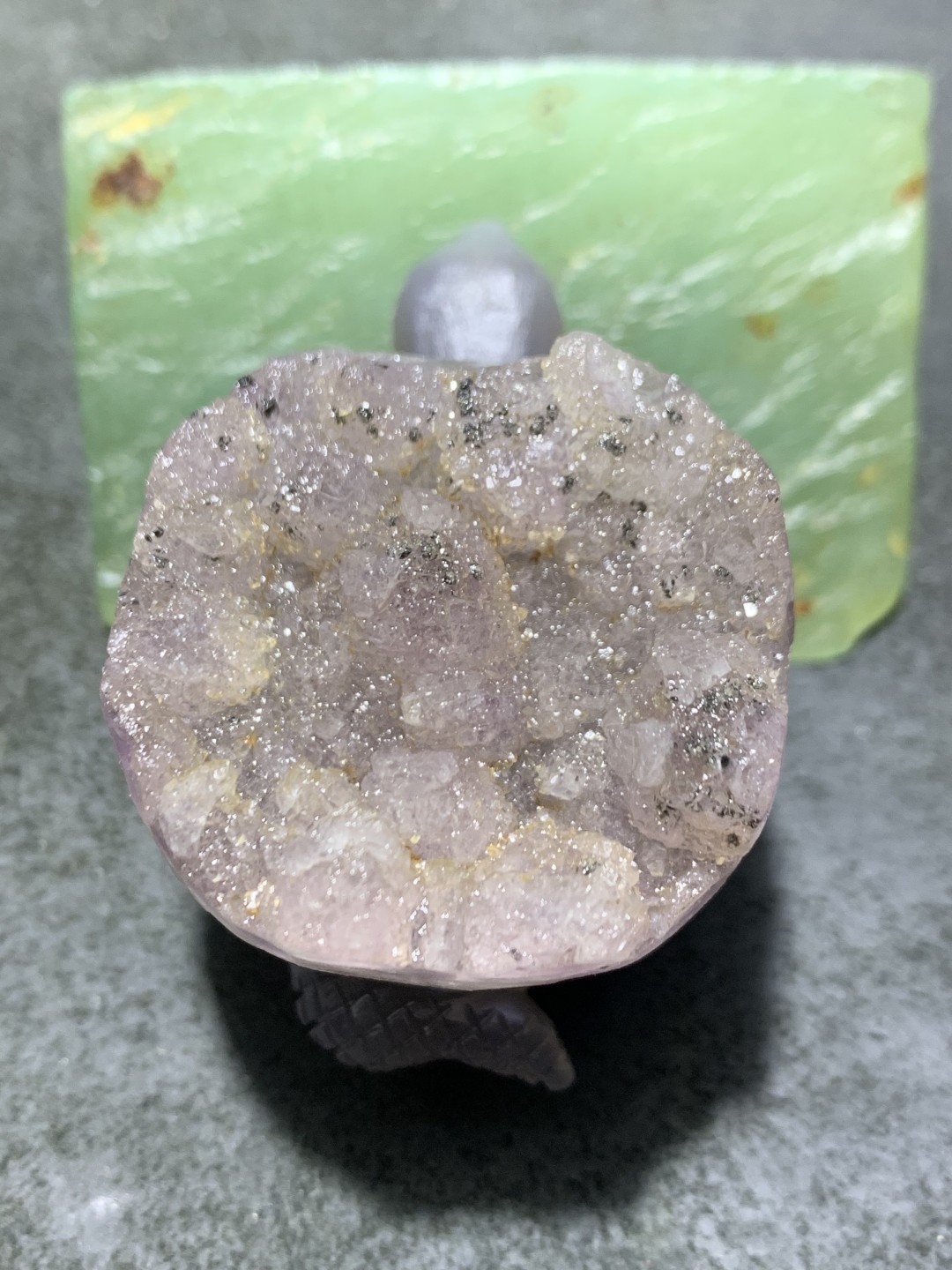 精美冰透紫晶高玉化玛瑙雕刻聚财灵龟(把件）摆件一个