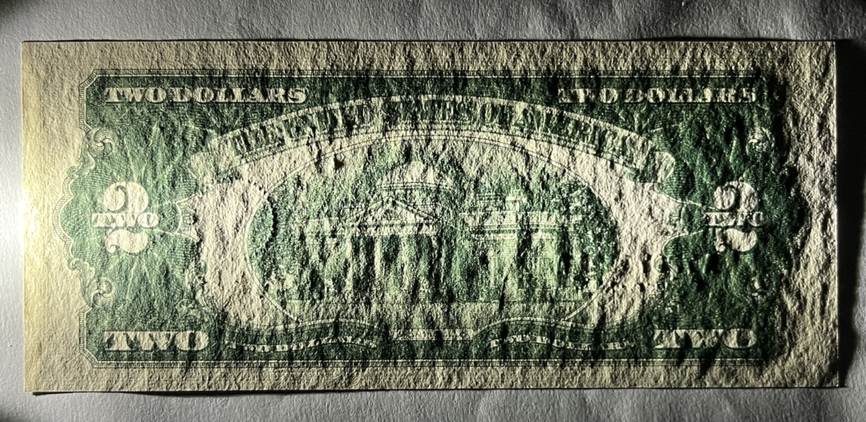 Chase Auction 第19期 - - 外钞、民国钞和人民币混合场！ 1953年B版  2美元 政府券 红色库印 AA冠号 全新UNC 号码无4