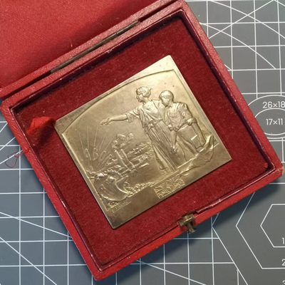 🌸奇货可居🌸 第七十四场 法国章牌专场 【一周年】 - 原盒镀金银章科学技术教育