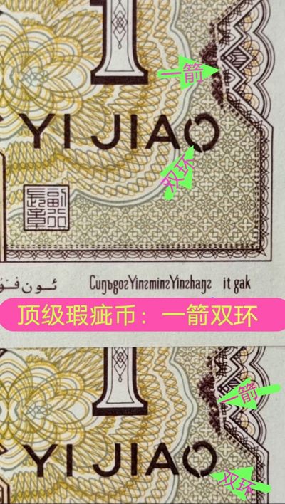 罕见顶级漏印瑕疵币“一箭双环”10张
