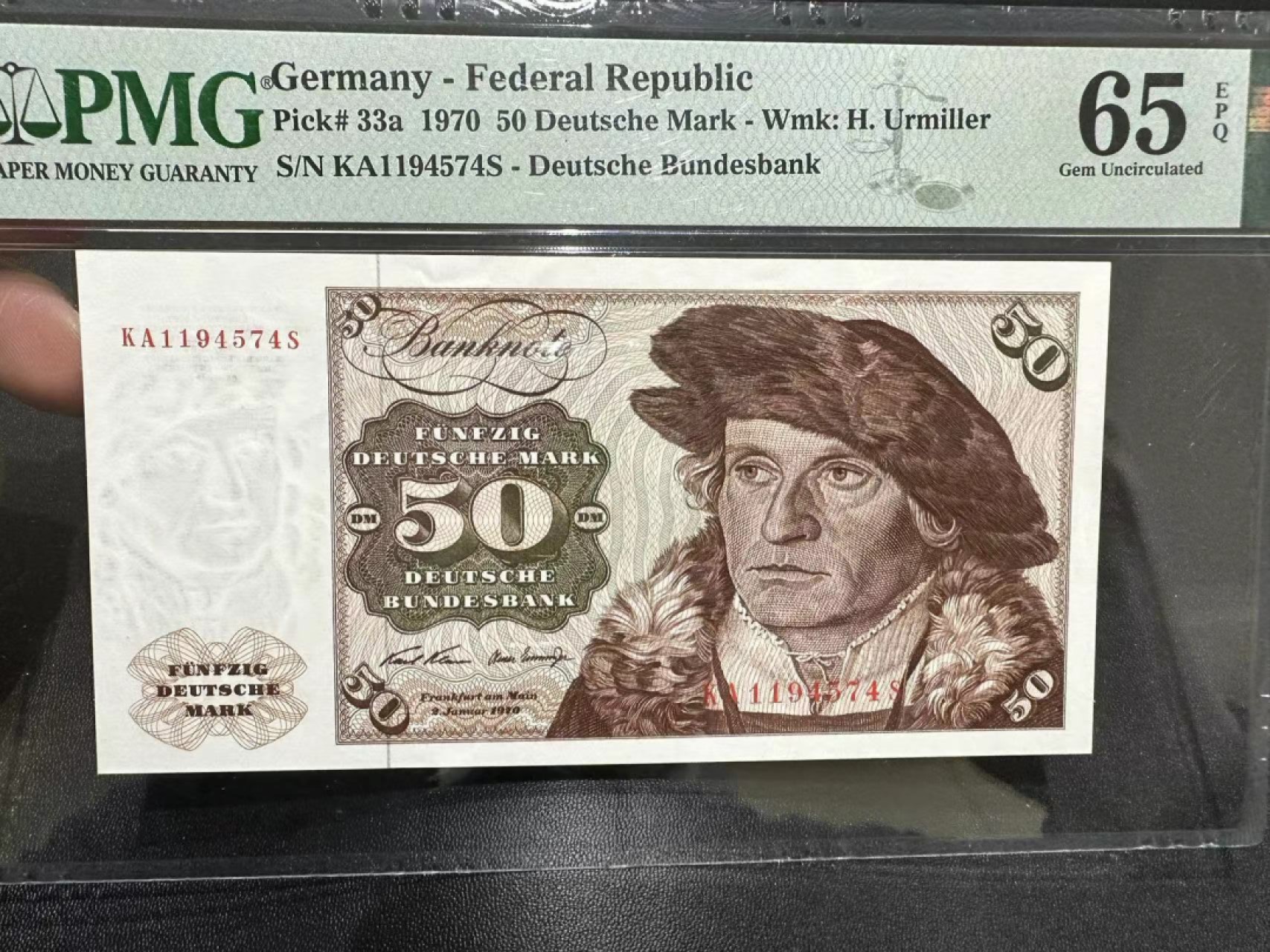 《外钞收藏家》第二百五十一期 1970年德国50马克 PMG65