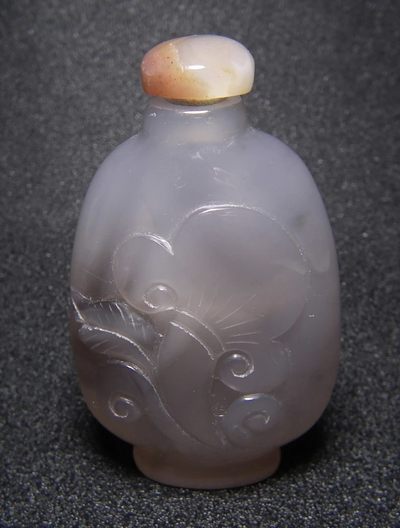 ｜古風玉石｜精选专拍｜·第·贰·场· - 影子玛瑙｜浮雕·灵芝公鸡·文房大鼻烟壶