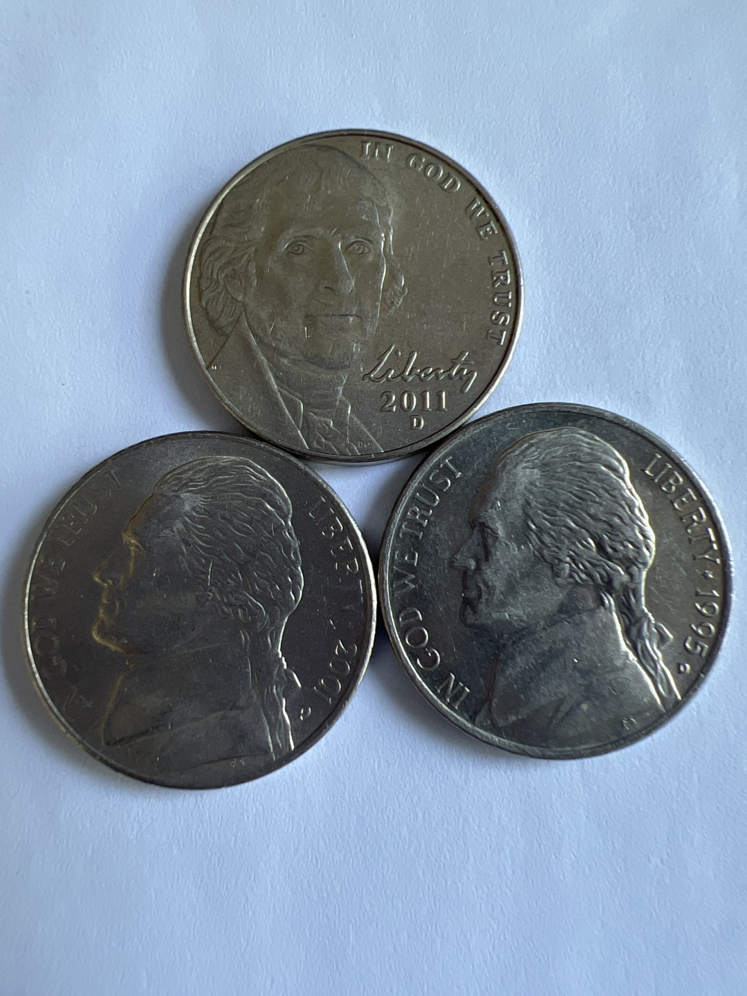 泡泡堂微拍第八十七幕硬币捡漏可累计专场👿👿，累计满二十元包邮，接受代拍业务 五美分三枚不同年份