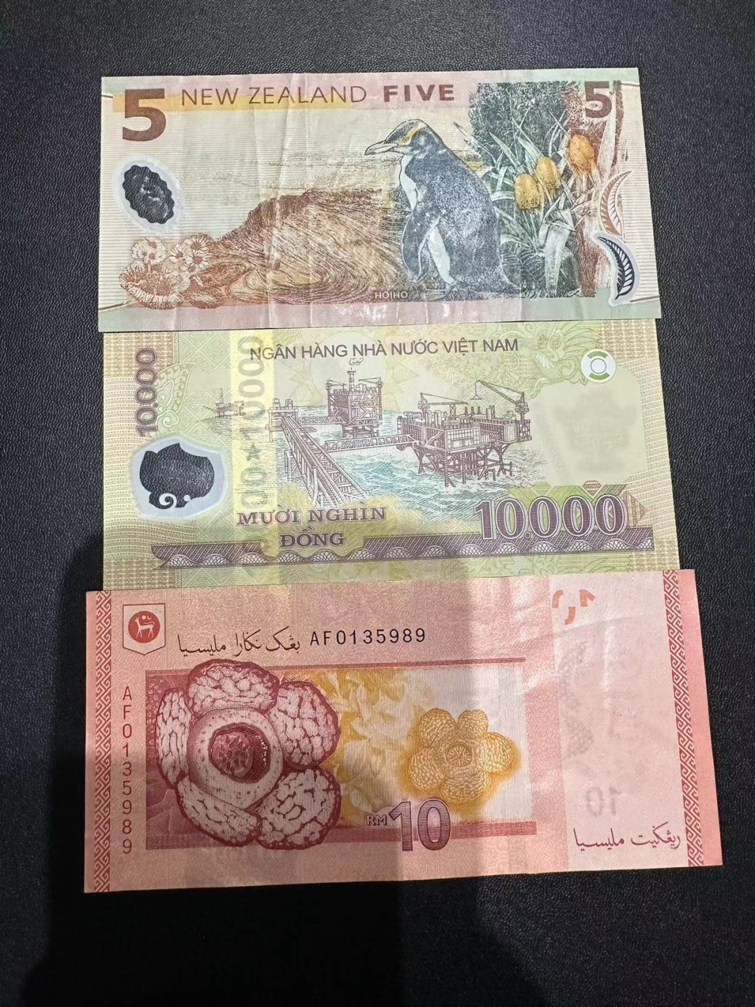 《外钞收藏家》第二百五十一期 新西兰、越南、马来西亚三张 品相如图